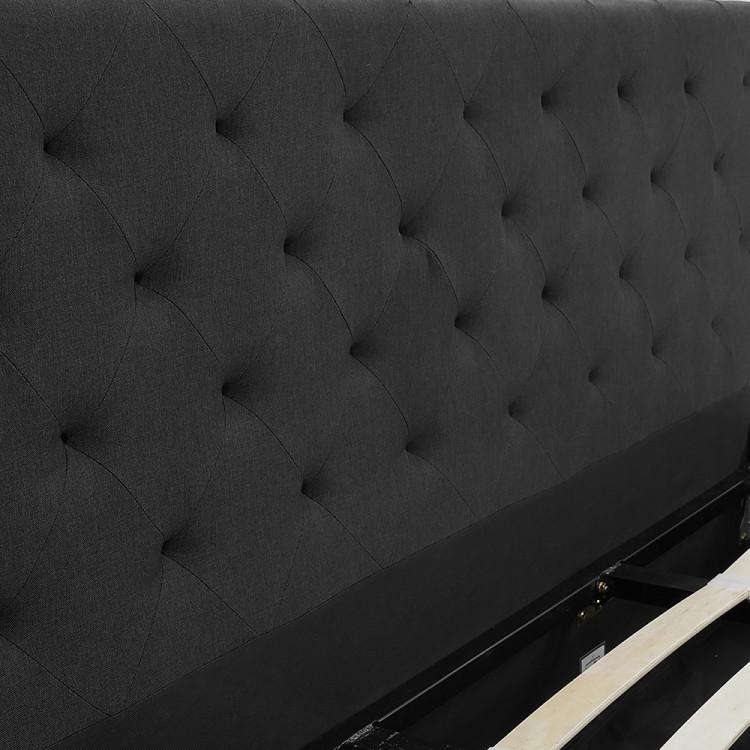 GAS LIFT BED FRAME WITH HEADBOARD - BLACK Big Bedding Australia