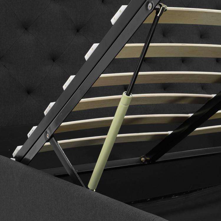 GAS LIFT BED FRAME WITH HEADBOARD - BLACK Big Bedding Australia