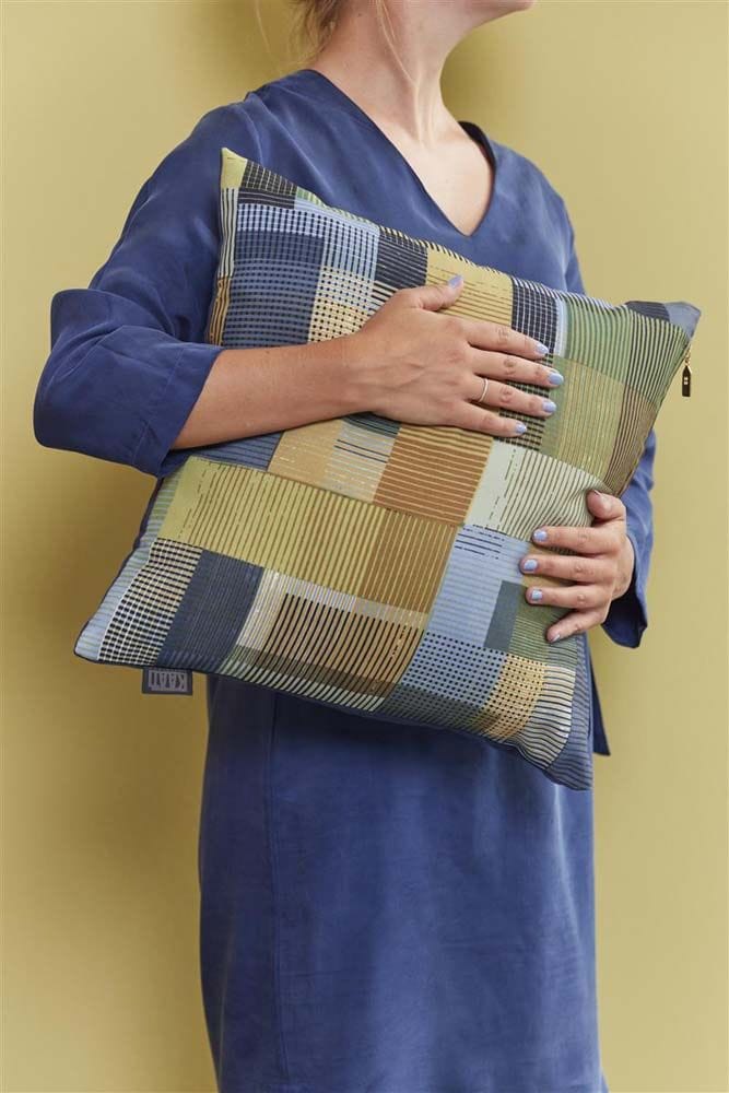 Bedding House Cushion Bedding House Alvi Blue Green Filled Cushion - 43cm x 43cm