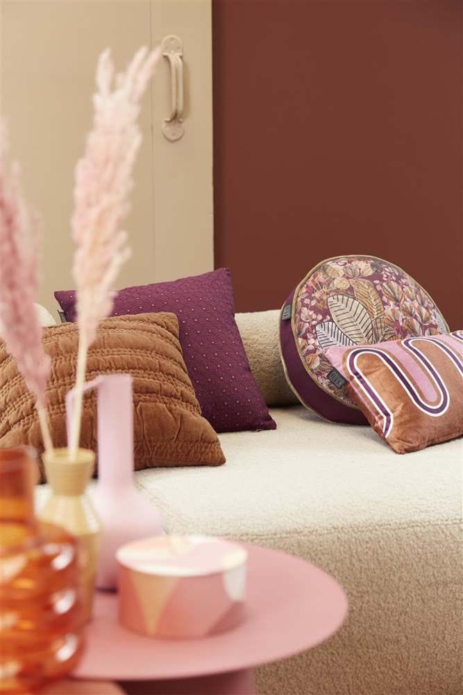Bedding House Cushion Bedding House Chelsy Purple Filled Cushion - 40cm x 40cm