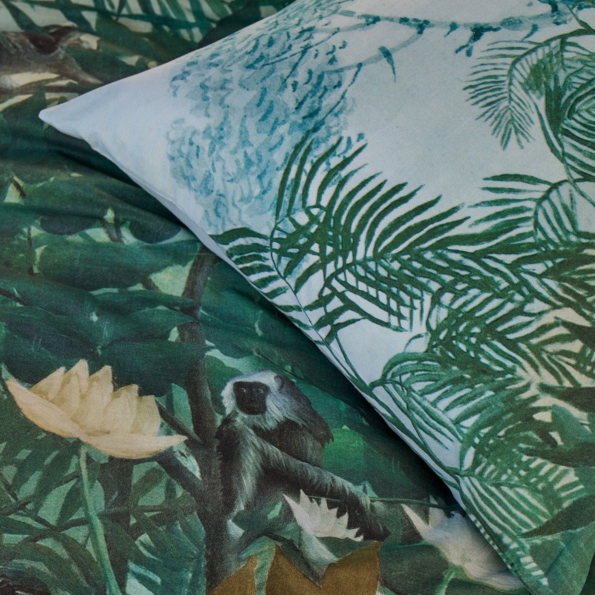 Bedding House Quilt Cover Bedding House Cotton Percale Madagascar Green Quilt Cover Set