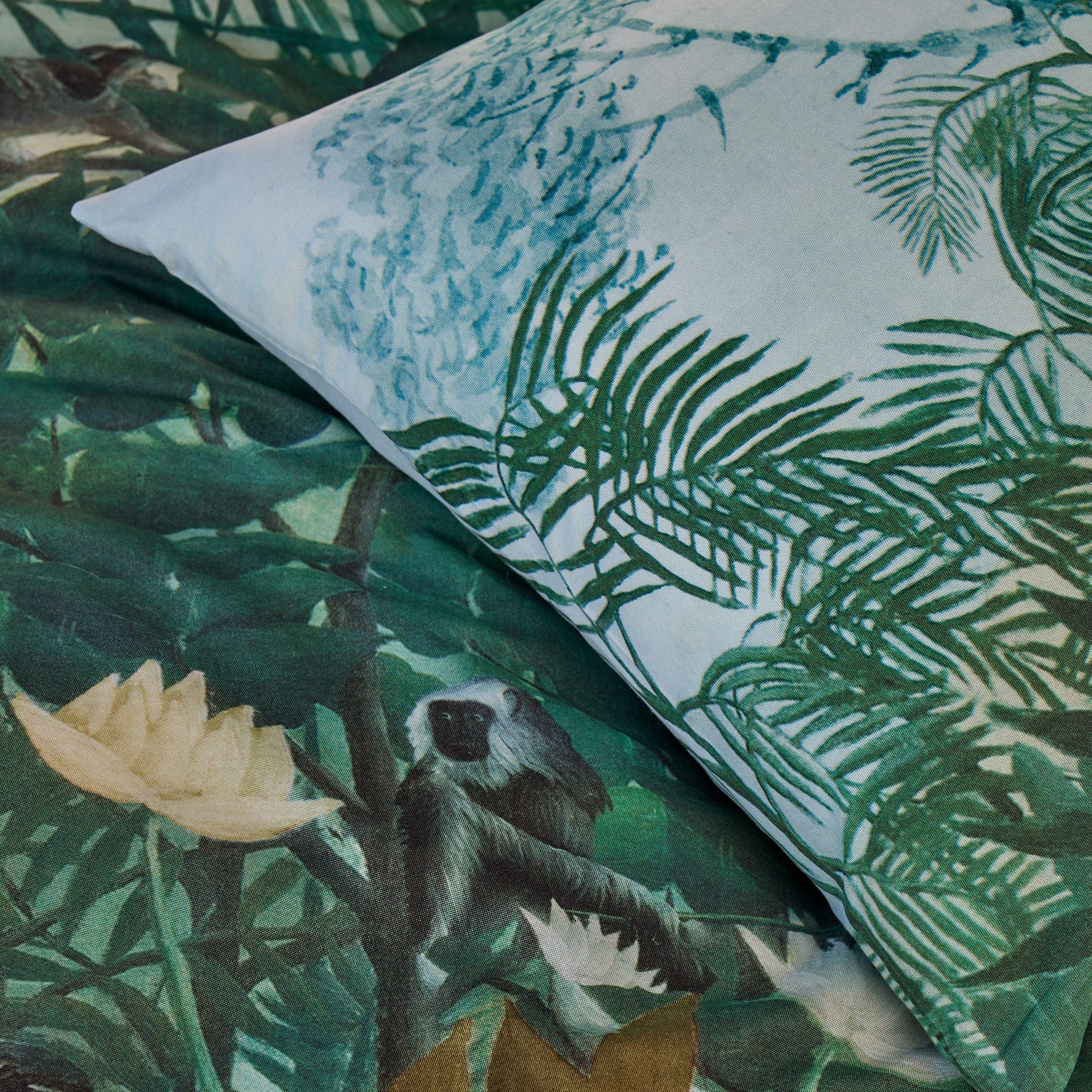 Bedding House Quilt Cover Bedding House Cotton Percale Madagascar Green Quilt Cover Set