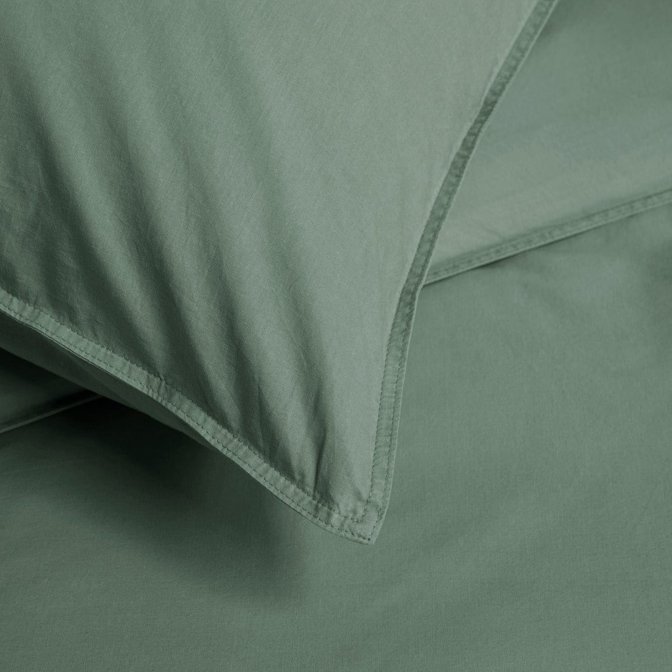 Bedding House Quilt Cover Bedding House Organic Cotton Basic Green Cotton Quilt Cover Set