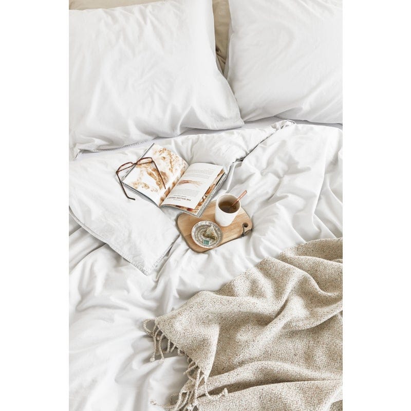 Bedding House Quilt Cover Bedding House Organic Cotton Basic White Cotton Quilt Cover Set