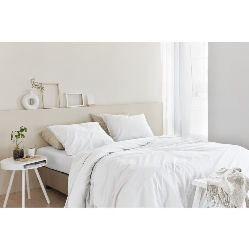Bedding House Quilt Cover Bedding House Organic Cotton Basic White Cotton Quilt Cover Set