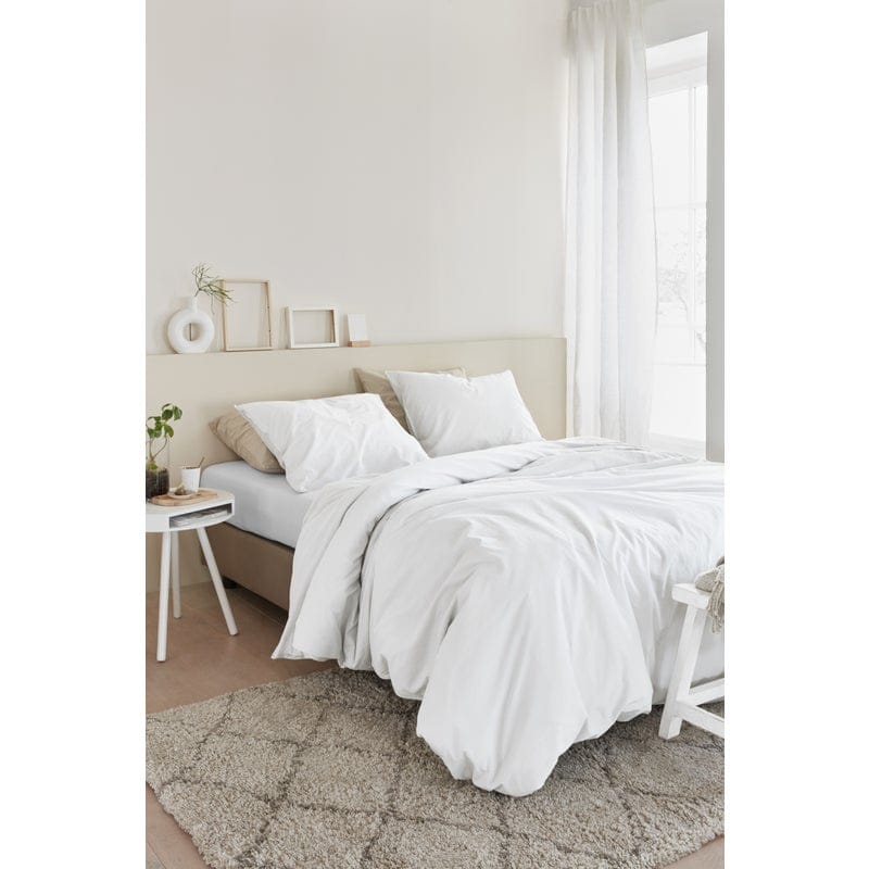 Bedding House Quilt Cover Bedding House Organic Cotton Basic White Cotton Quilt Cover Set