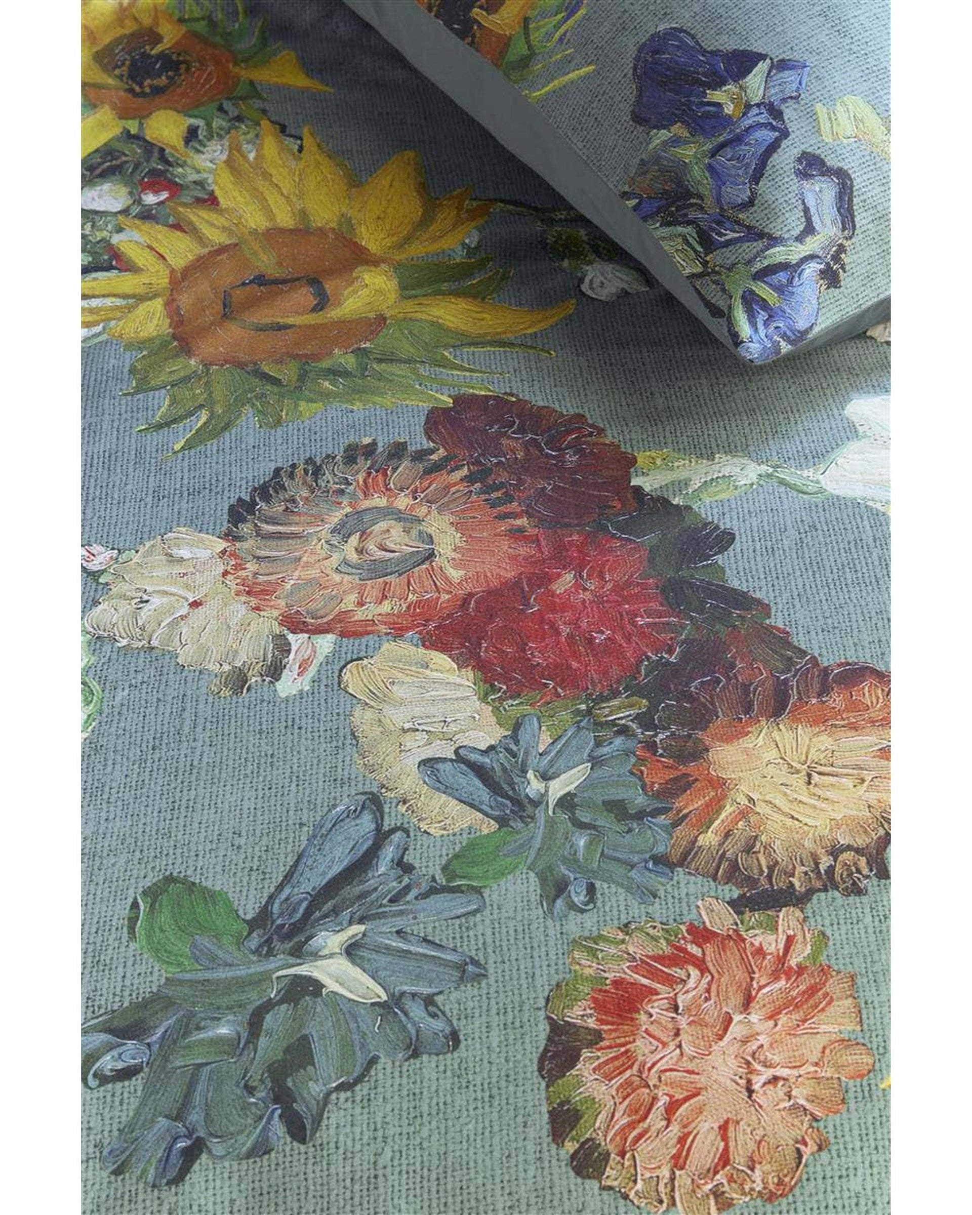 Bedding House Quilt Cover Bedding House Partout des Fleurs Green Cotton Sateen Quilt Cover Set
