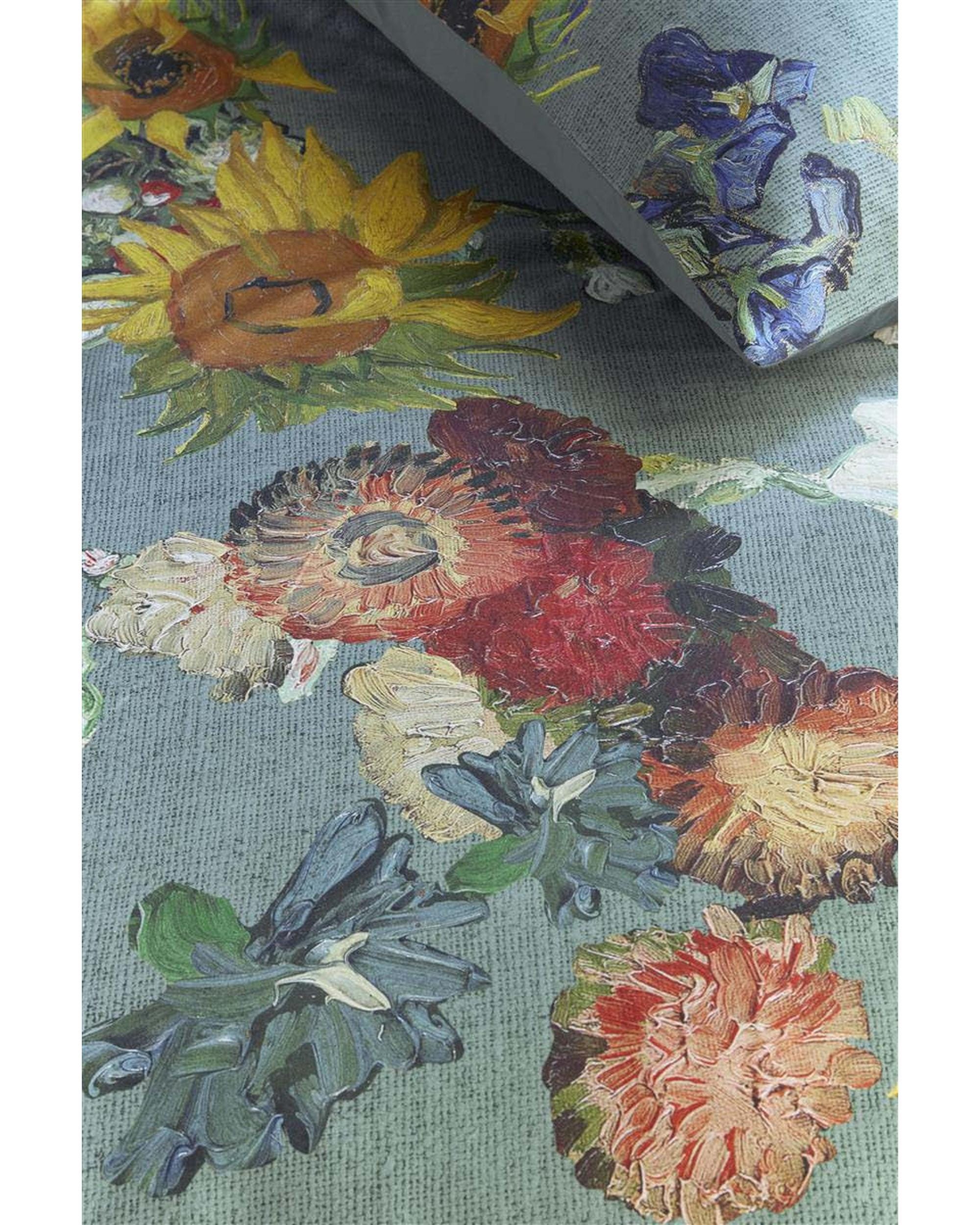 Bedding House Quilt Cover Bedding House Partout des Fleurs Green Cotton Sateen Quilt Cover Set