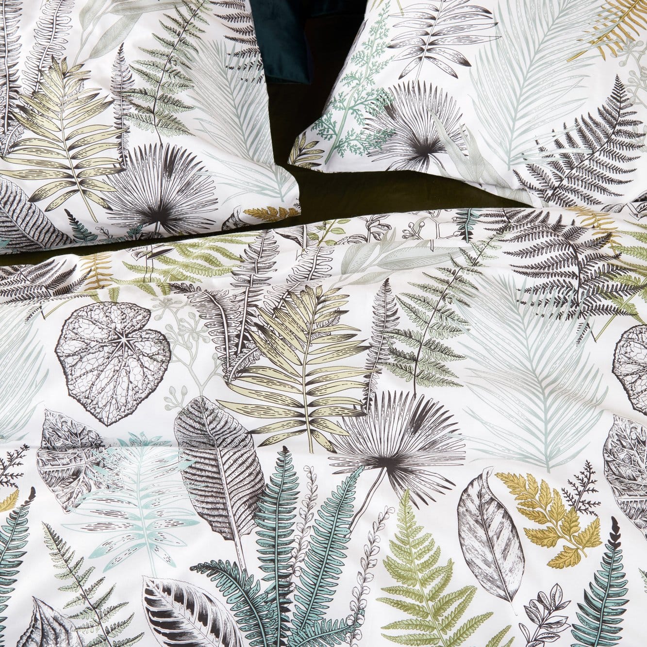 Bedding House Quilt Cover Bedding House Primeval Green Cotton Quilt Cover Set