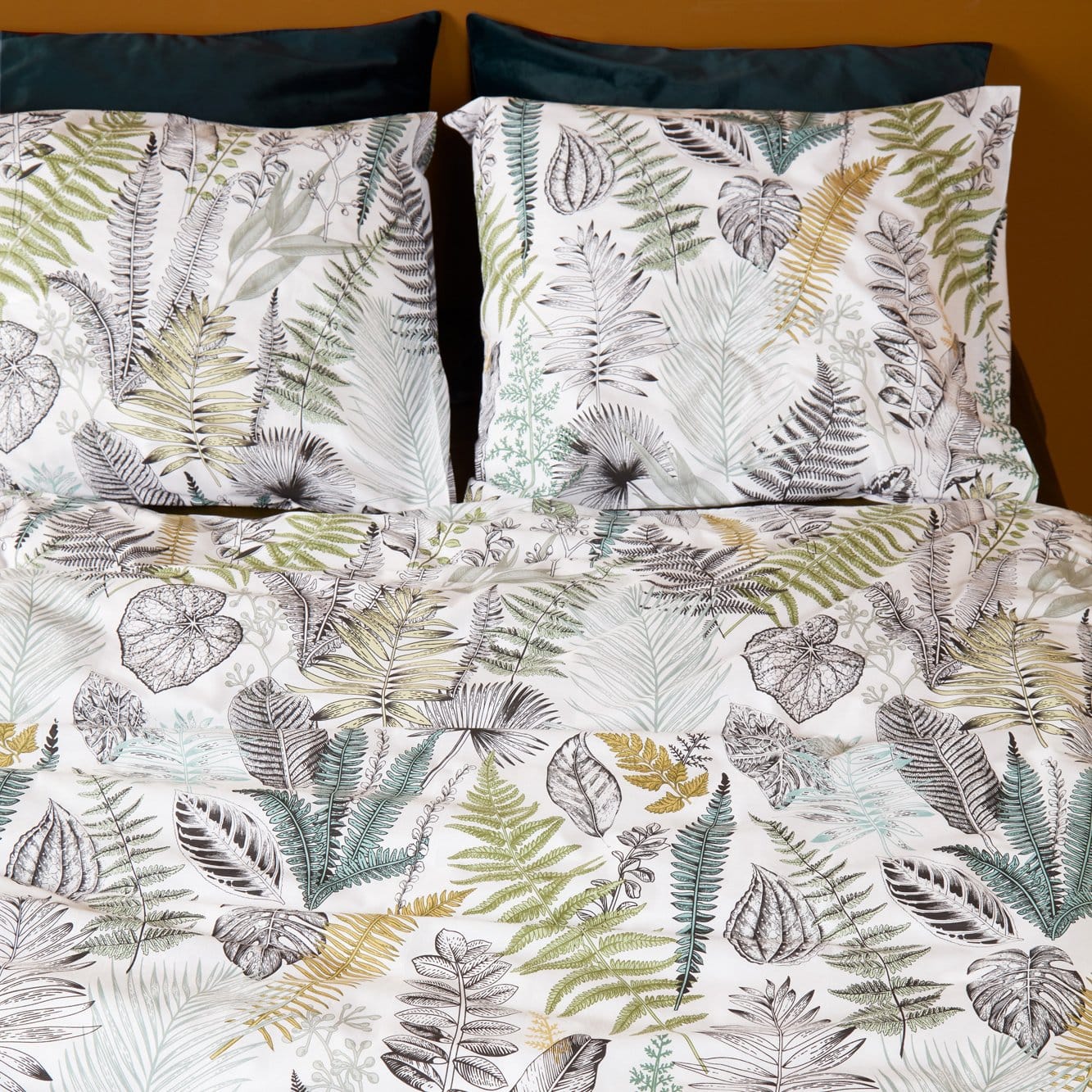 Bedding House Quilt Cover Bedding House Primeval Green Cotton Quilt Cover Set