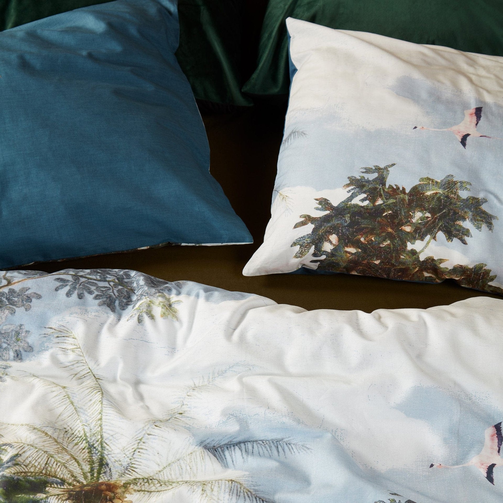 Bedding House Quilt Cover Bedding House Voyage Green Cotton Quilt Cover Set