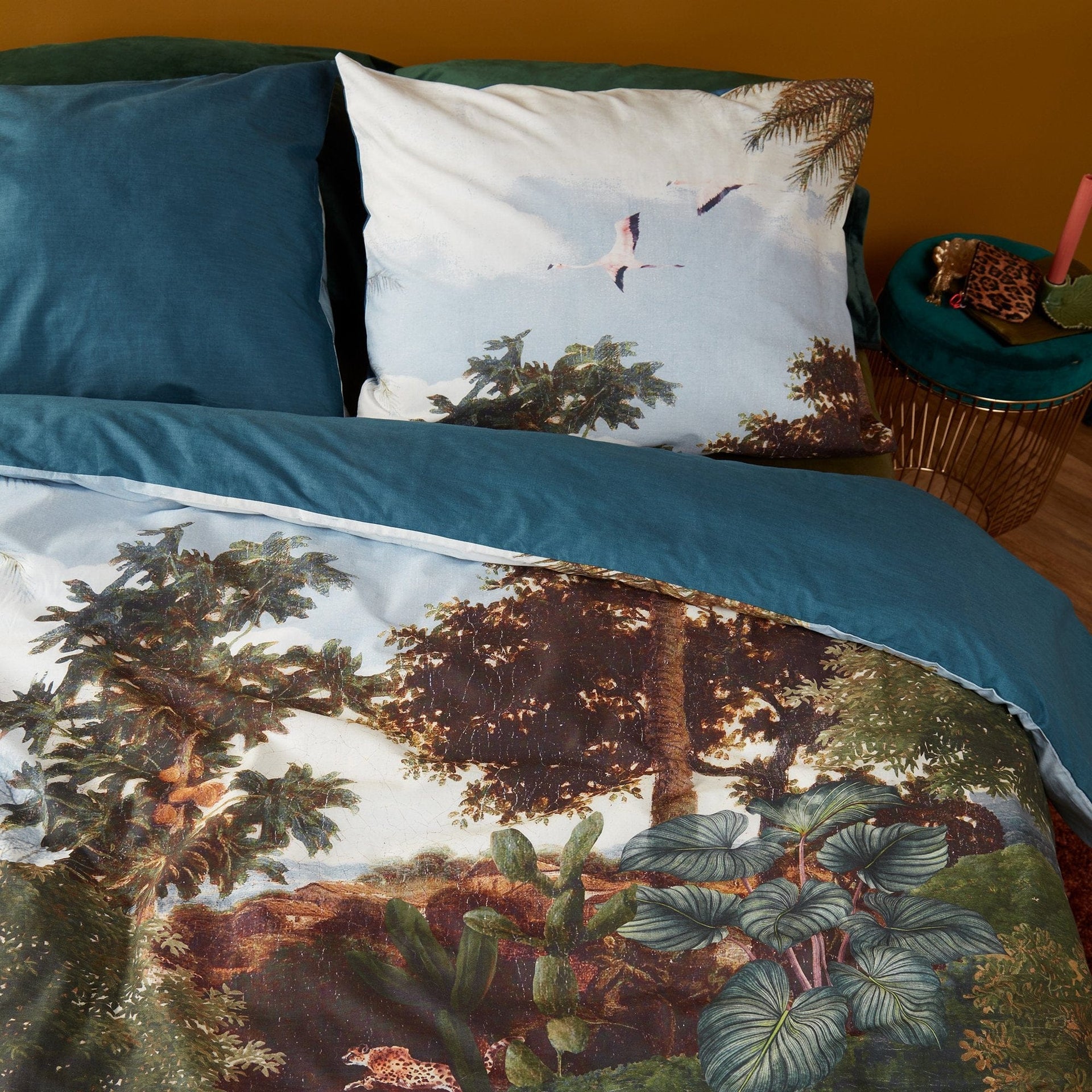 Bedding House Quilt Cover Bedding House Voyage Green Cotton Quilt Cover Set