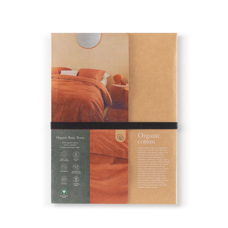 Bedding House Organic Cotton Basic Terra Cotton Quilt Cover Set Bedding House