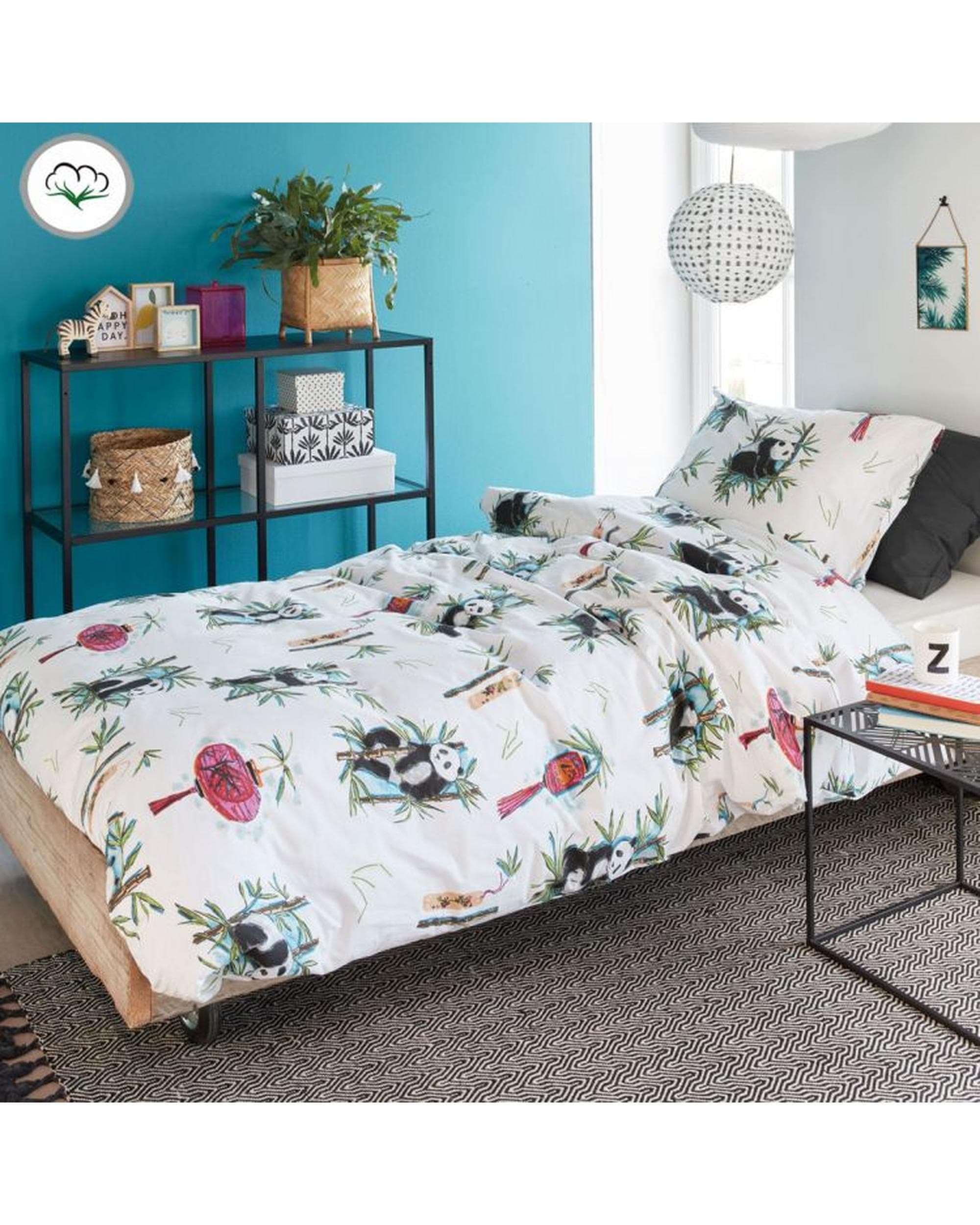 Bedding House Quilt Cover Panda Dream Multi Cotton Single Size Quilt Cover Set by Bedding House