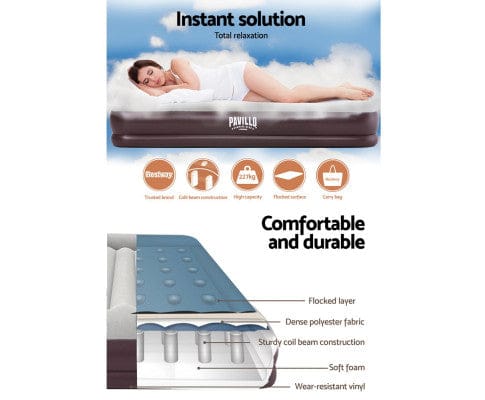 Bestway Inflatable Mattress Air Bed Beds Single Size Inflatable Mattress Sleeping Camping Outdoor