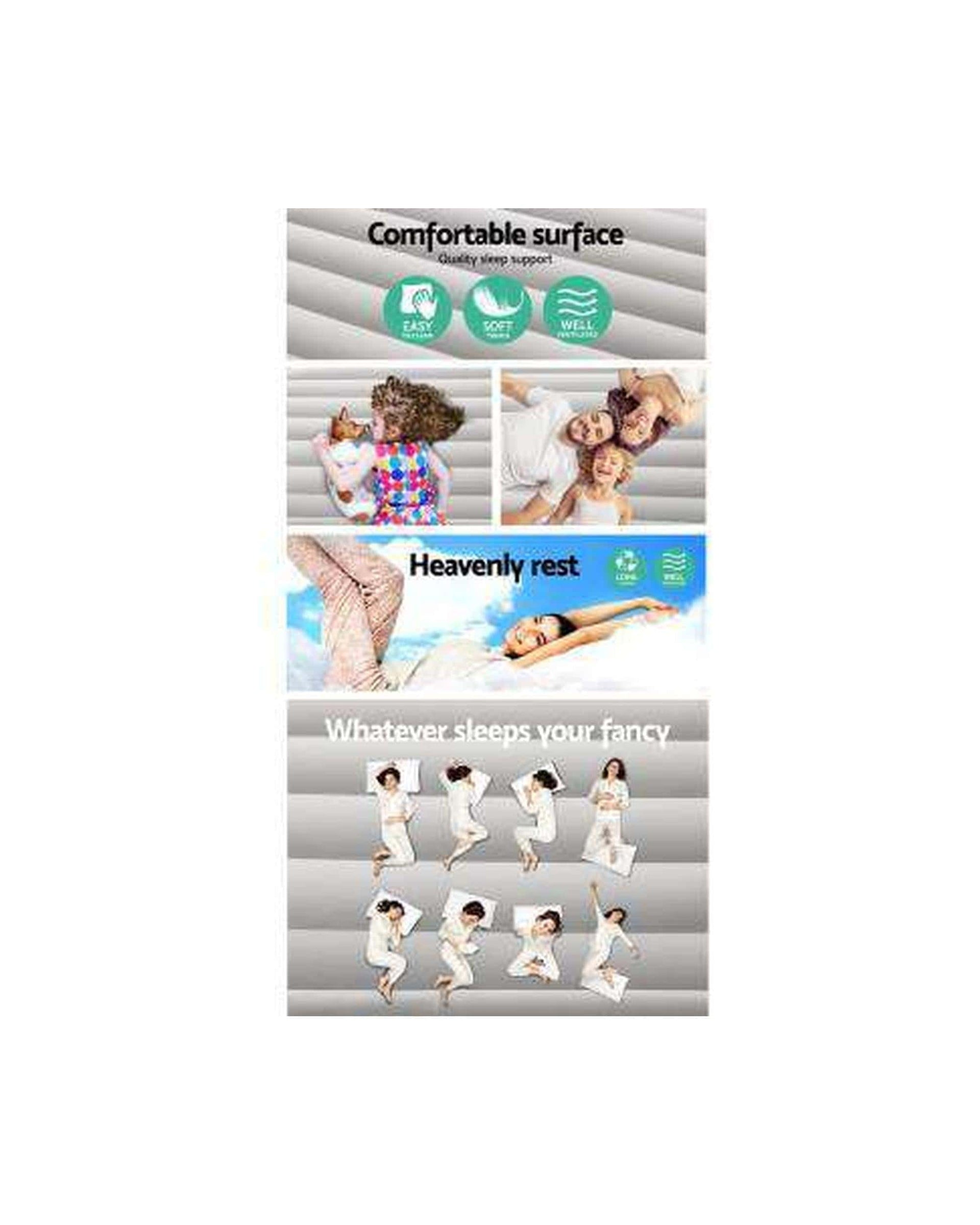 Bestway Inflatable Mattress Air Bed Inflatable Mattress Sleeping Mat Battery Built-in Pump