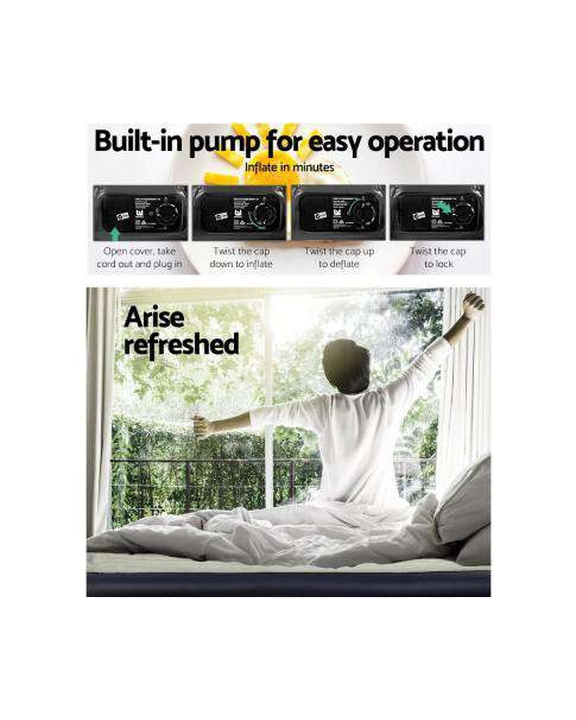 Bestway Inflatable Mattress Air Bed Inflatable Mattress Sleeping Mat Battery Built-in Pump