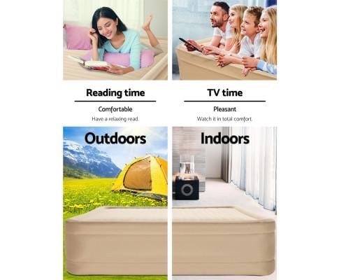 Bestway Inflatable Mattress Air Qurrn Bed Inflatable Mattress Fortech Built-in AC Pump Home Sleeping