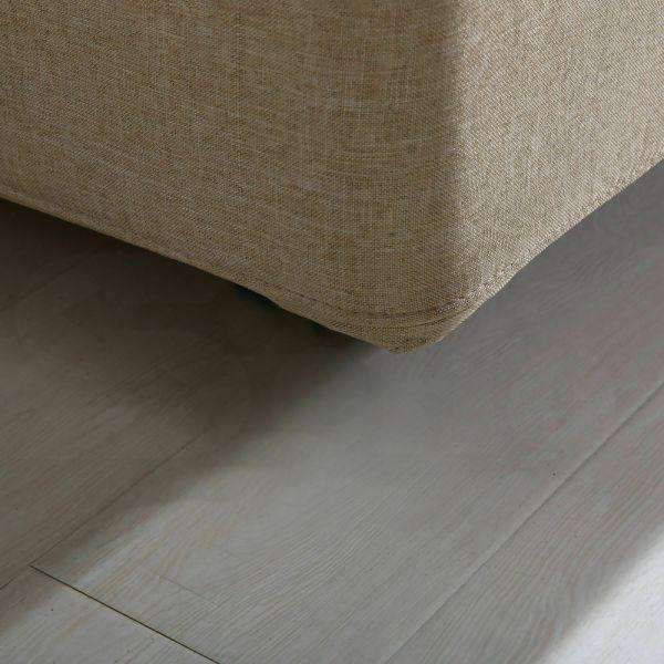 Gas Lift Storage Bed Frame Premium Fabric - Beige Levede