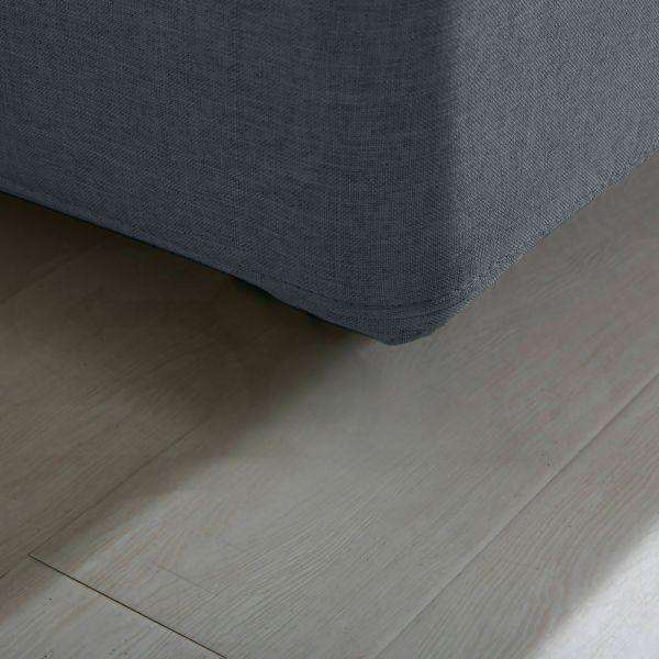 Gas Lift Storage Bed Frame Premium Fabric - Dark Grey Levede