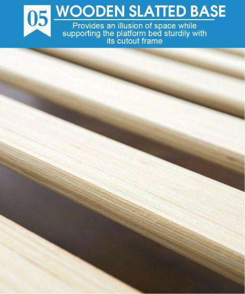 PREMIUM WHITE PINE WOOD BED FRAME Levede