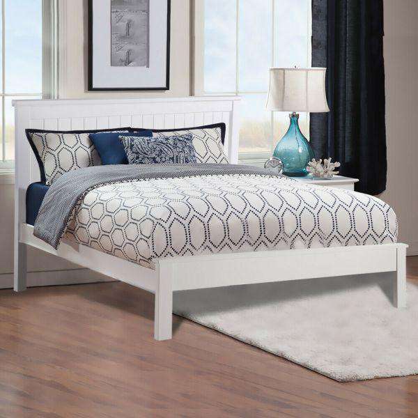 PREMIUM WHITE PINE WOOD BED FRAME Levede