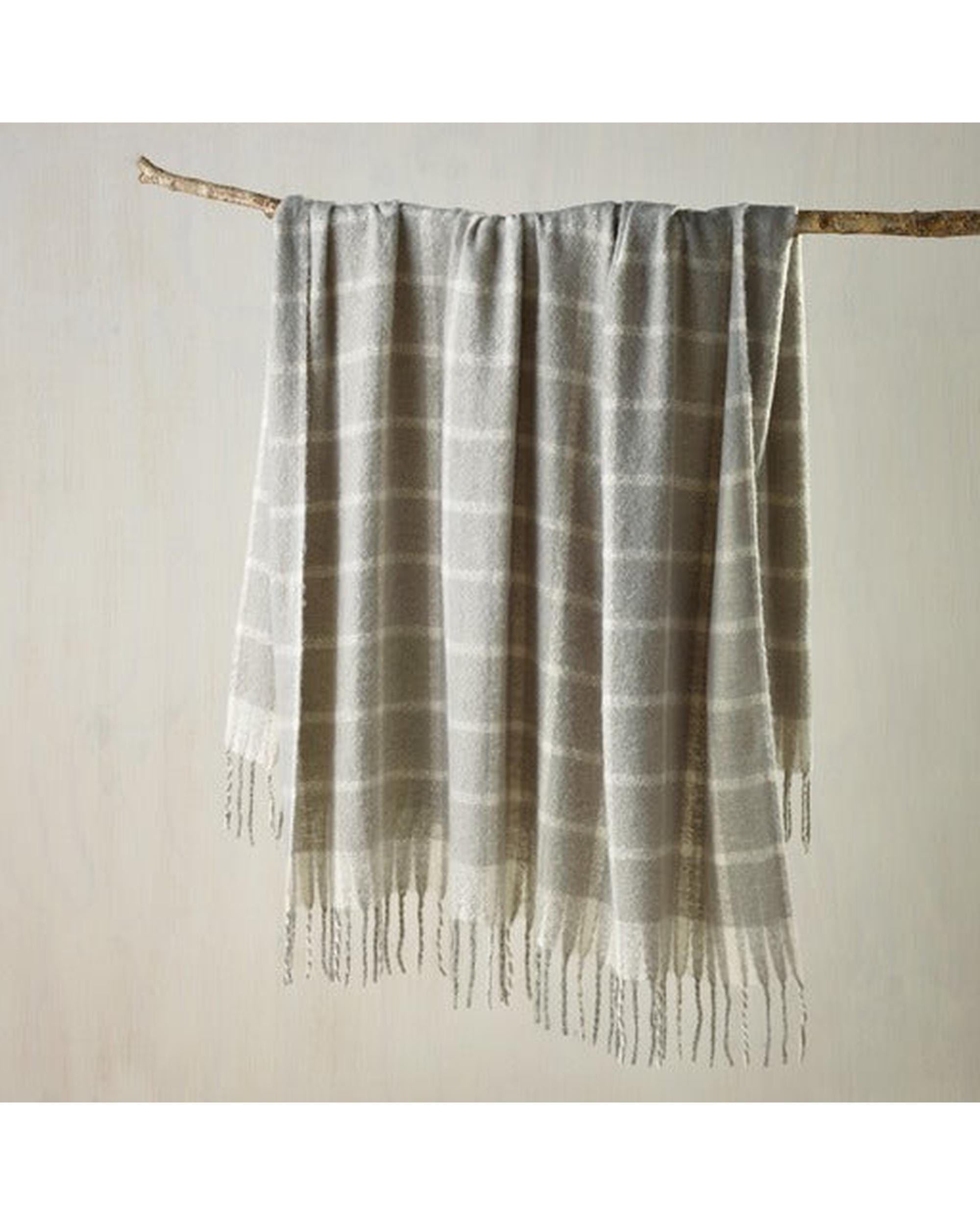 Bianca Bedding Blanket Bianca Australian Maldon Throw Rug Faux Mohair Silver