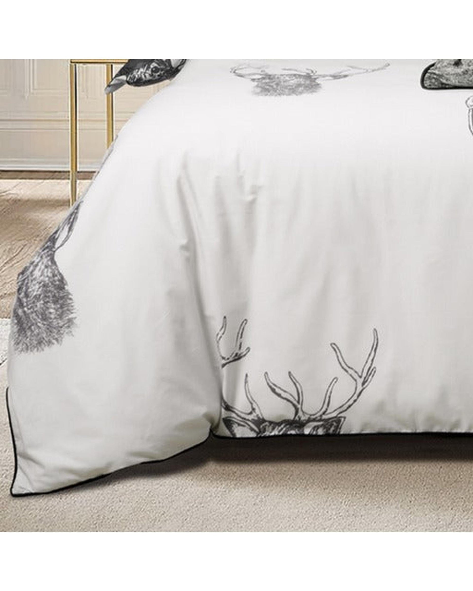 Bianca Bedding Quilt Cover Bianca Bedding Alpine Stag Taupe Polyester/Cotton Quilt Cover Set