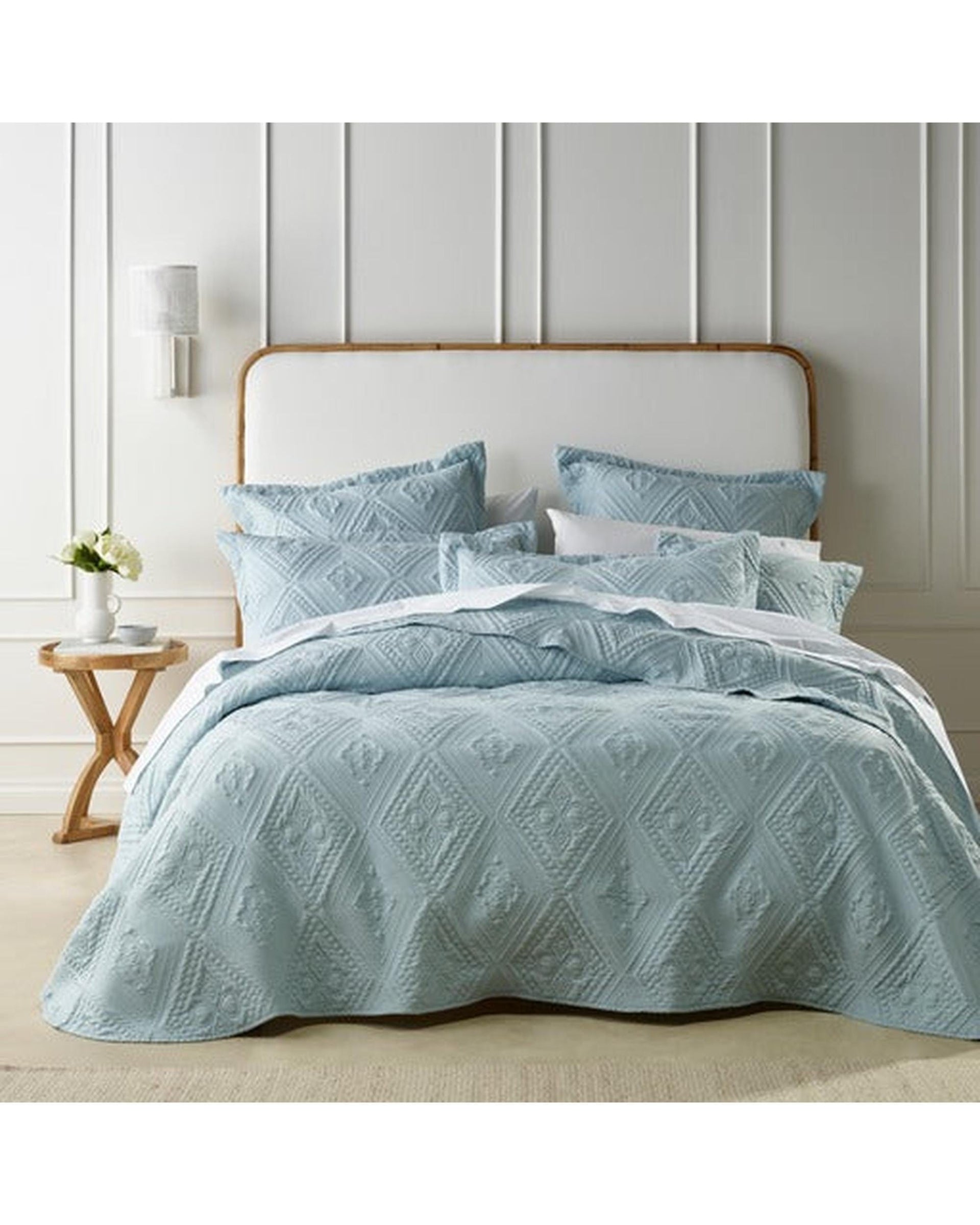 Bianca Bedding Comforter Bianca Bedding Aspen Sky Blue Polyester Bedspread Set