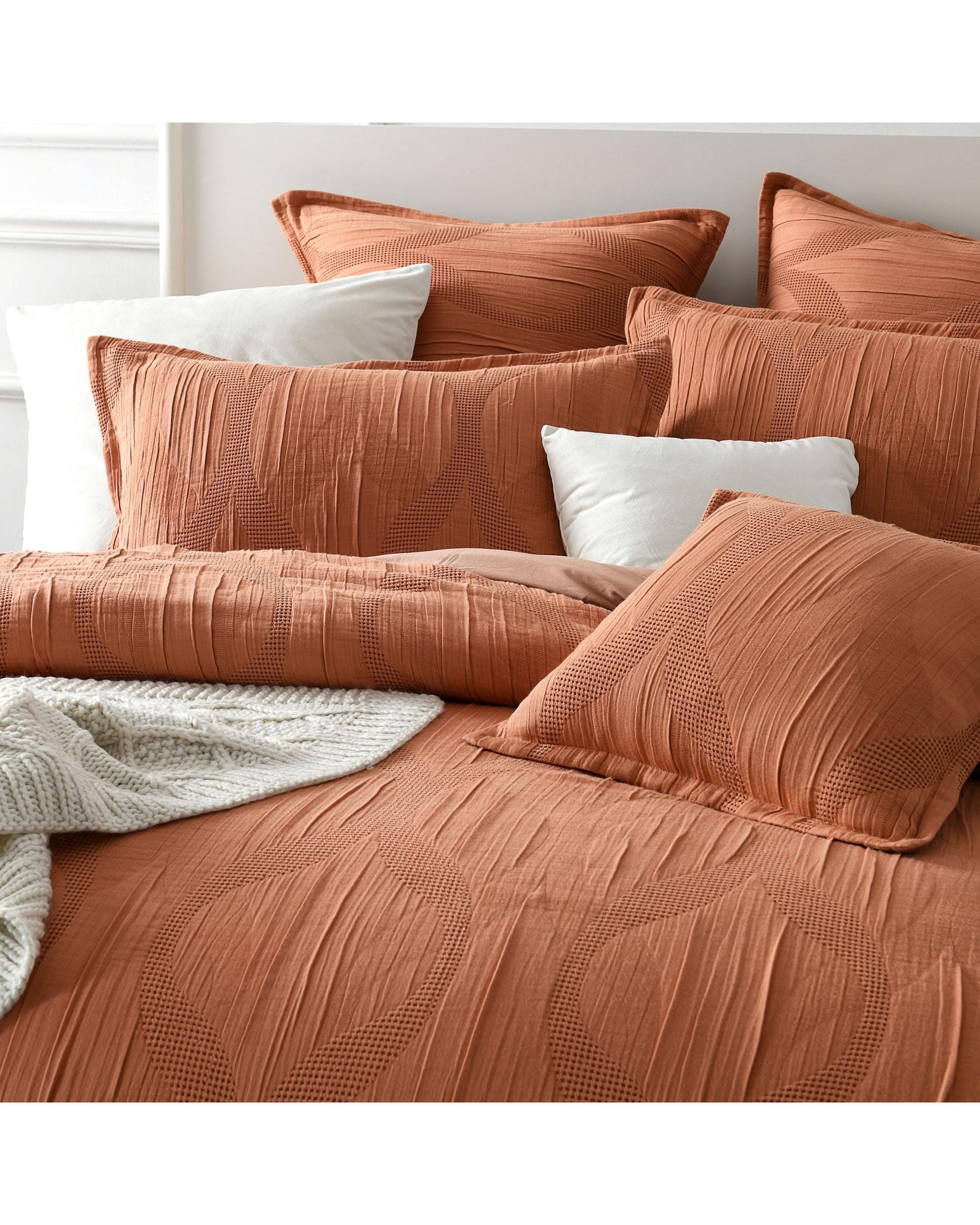 Bianca Bedding Quilt Cover Bianca Bedding BRADFORD QUILT COVER SET EARTH