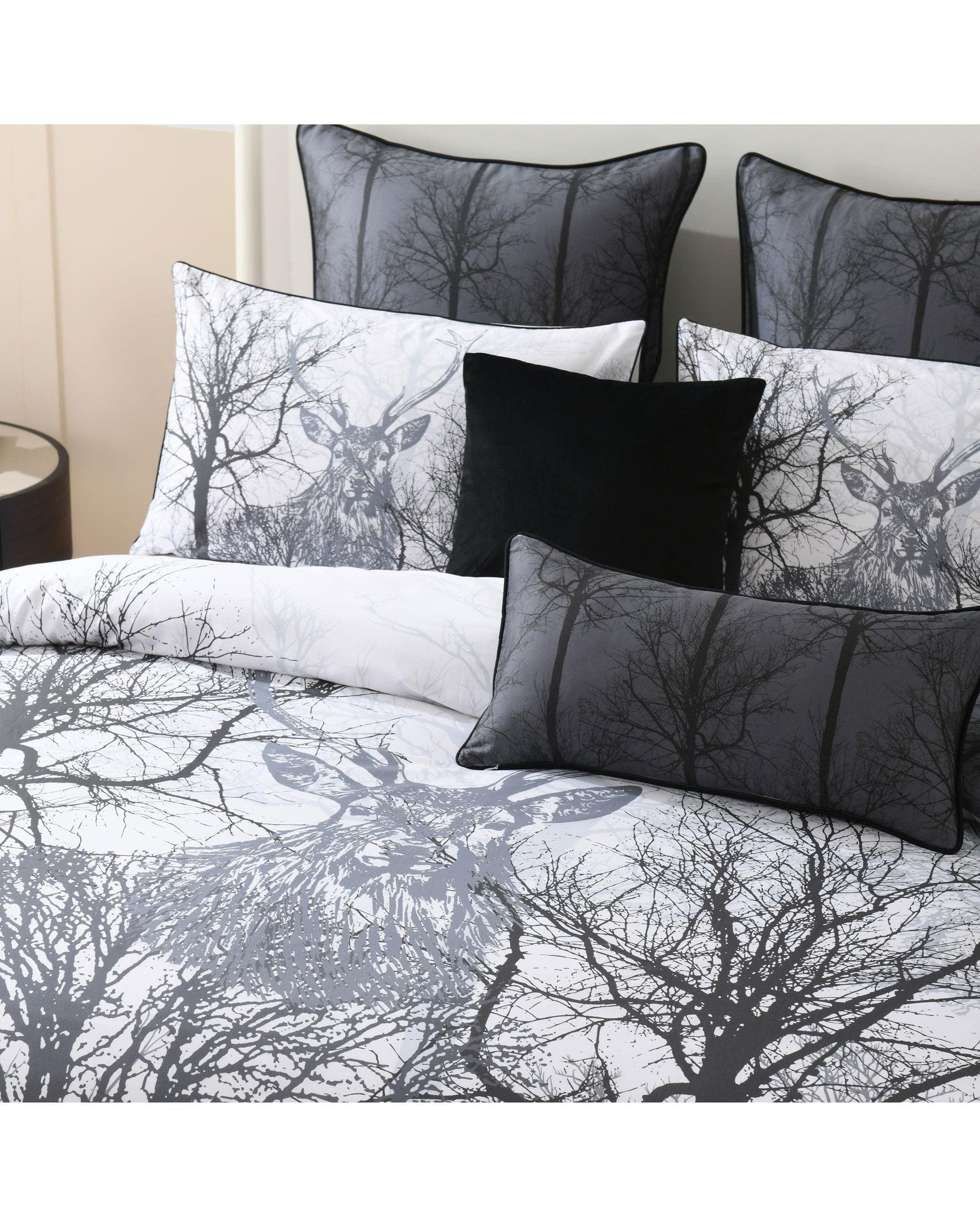 Bianca Bedding Quilt Cover Bianca Bedding BUCK QUILT COVER SET GREY