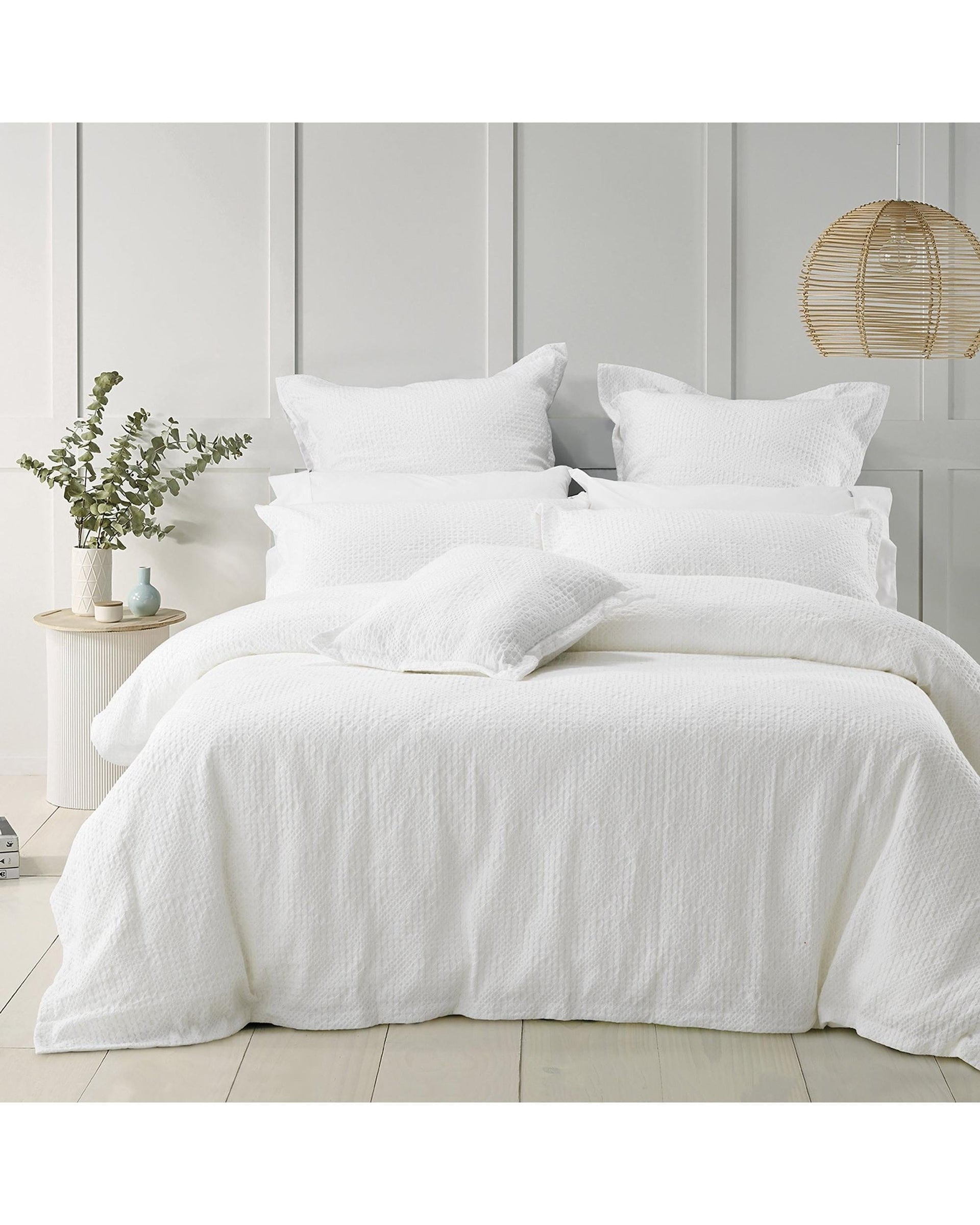 Bianca Bedding Quilt Cover Bianca Bedding COLCA QUILT COVER SET WHITE