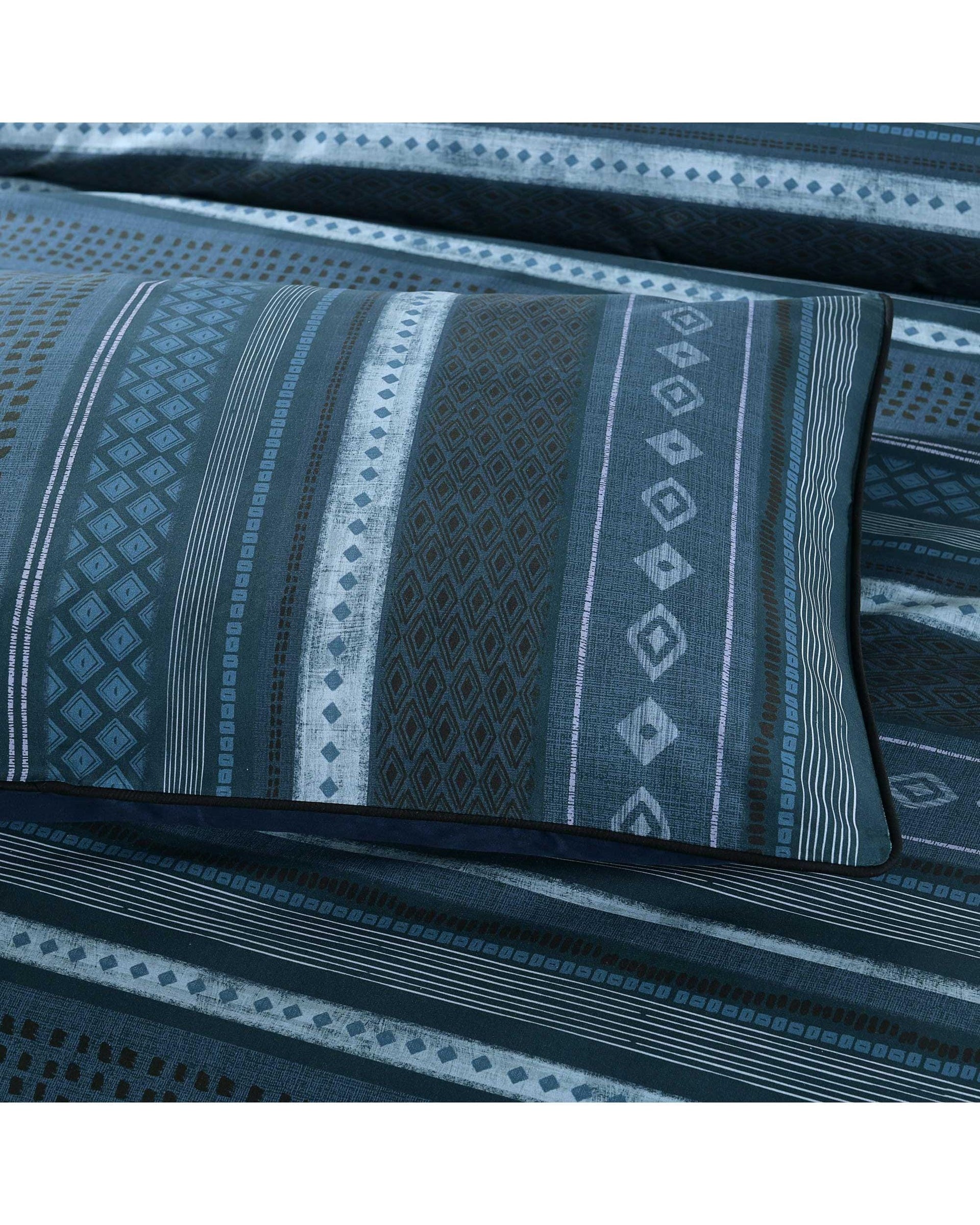 Bianca Bedding Quilt Cover Bianca Bedding COMO QUILT COVER SET TEAL