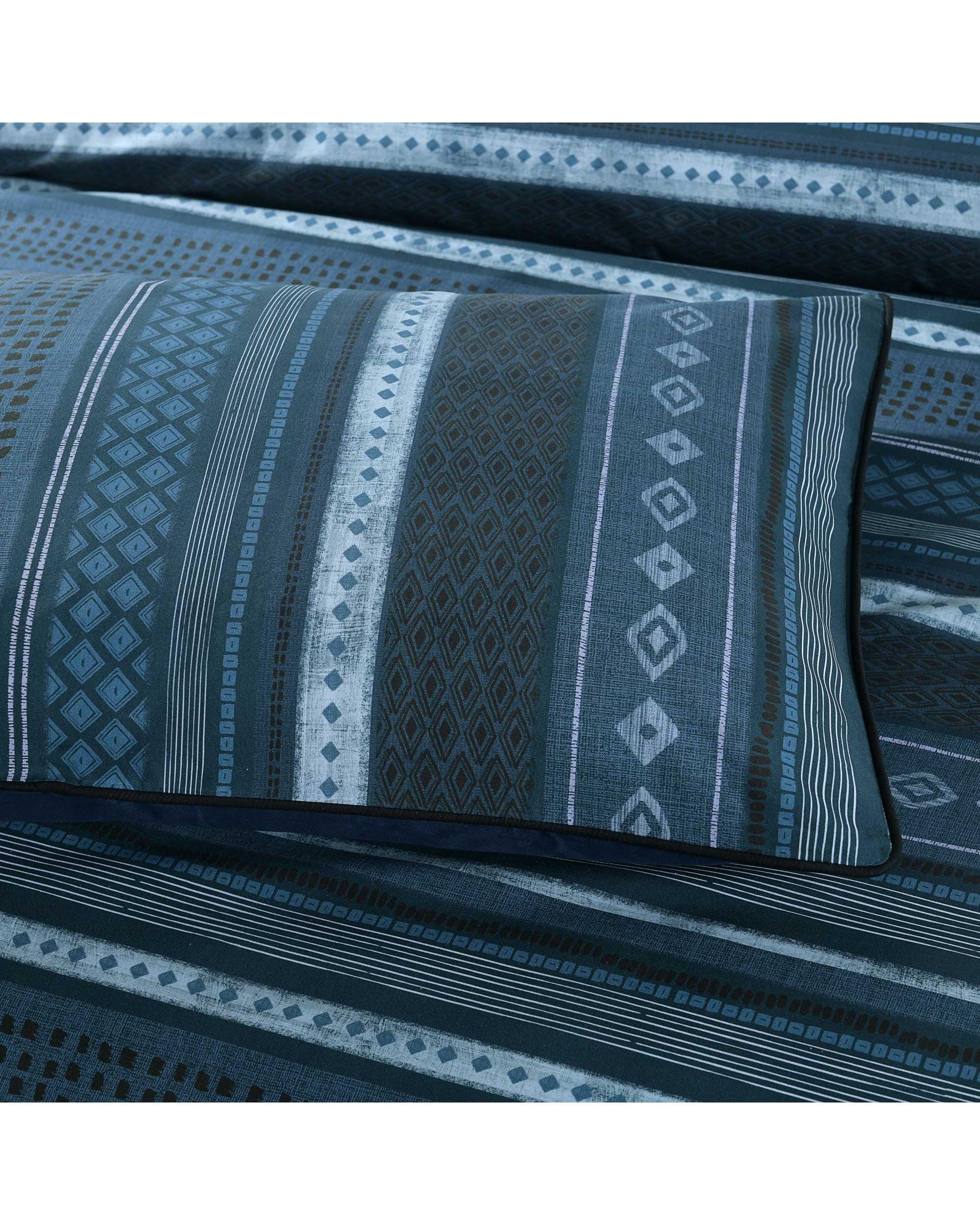 Bianca Bedding Quilt Cover Bianca Bedding COMO QUILT COVER SET TEAL