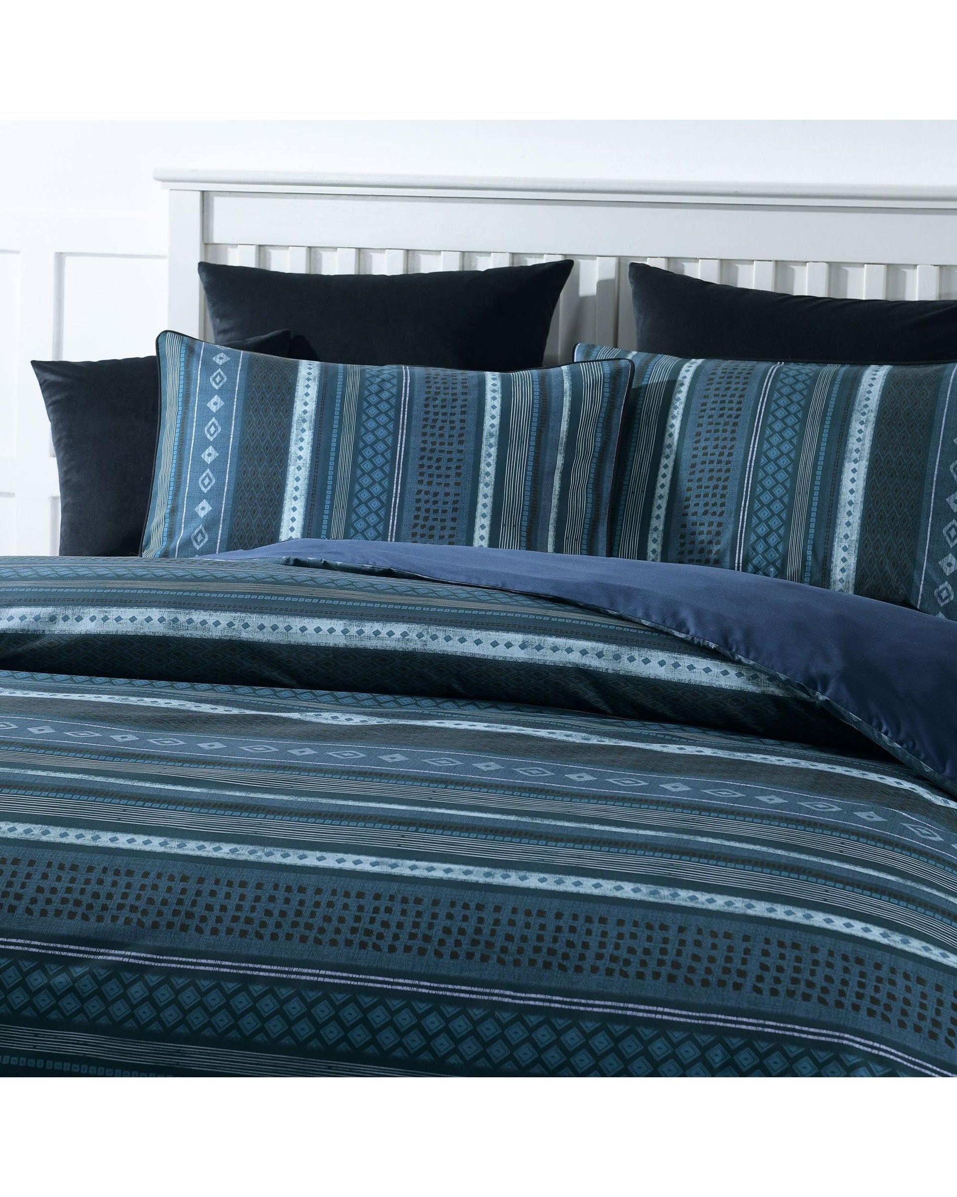 Bianca Bedding Quilt Cover Bianca Bedding COMO QUILT COVER SET TEAL