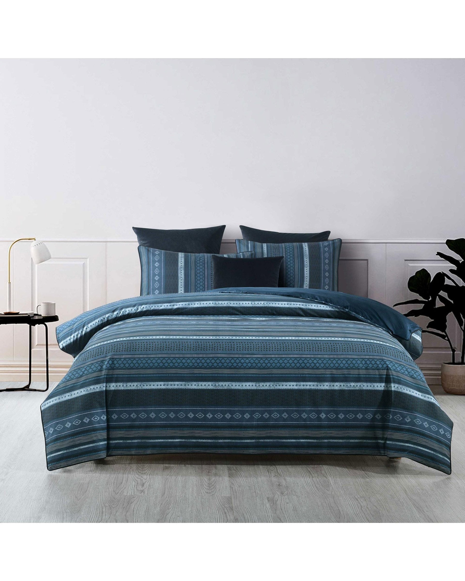 Bianca Bedding Quilt Cover Bianca Bedding COMO QUILT COVER SET TEAL