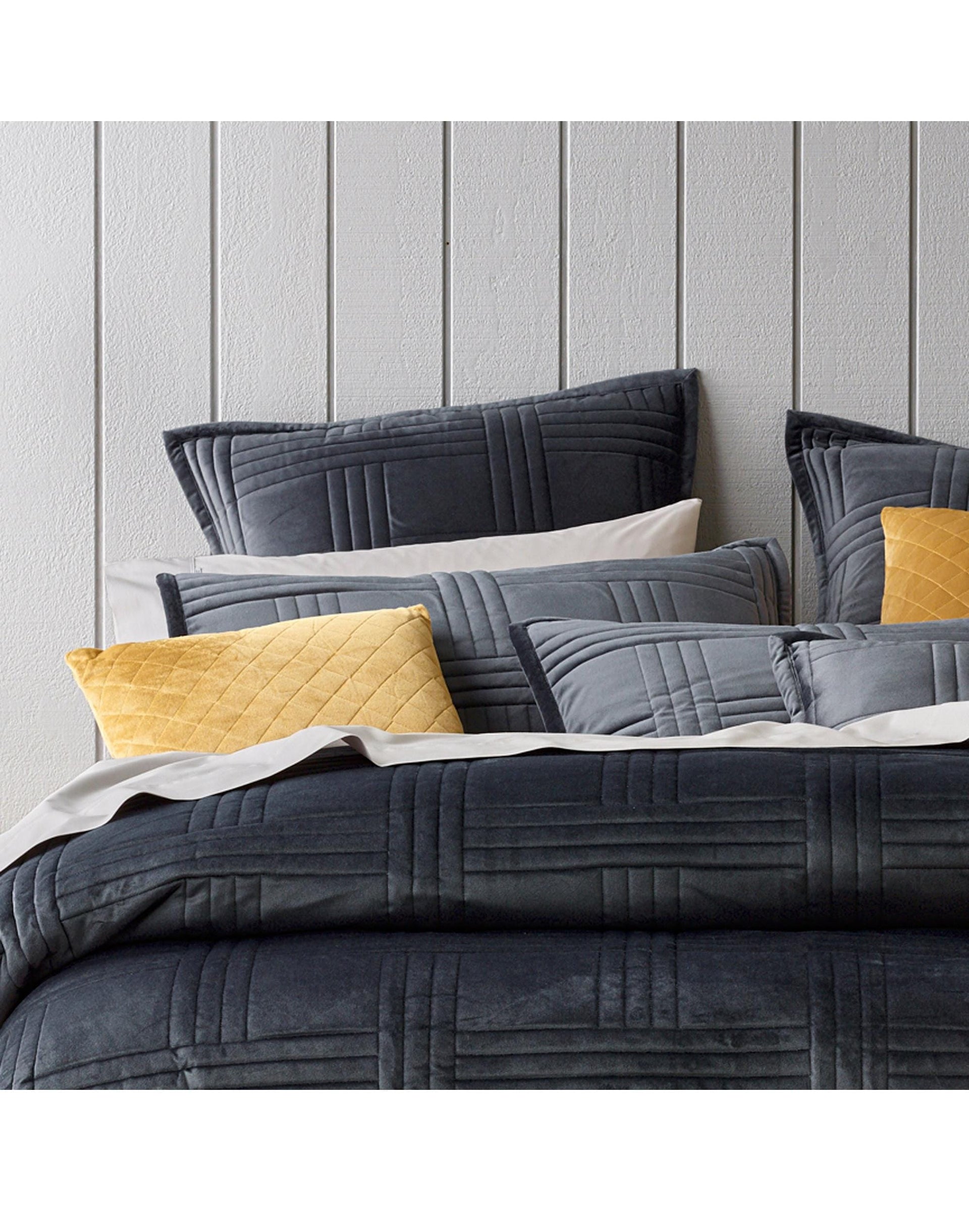 Bianca Bedding Coverlet Bianca Bedding DAYTON COVERLET SET CHARCOAL