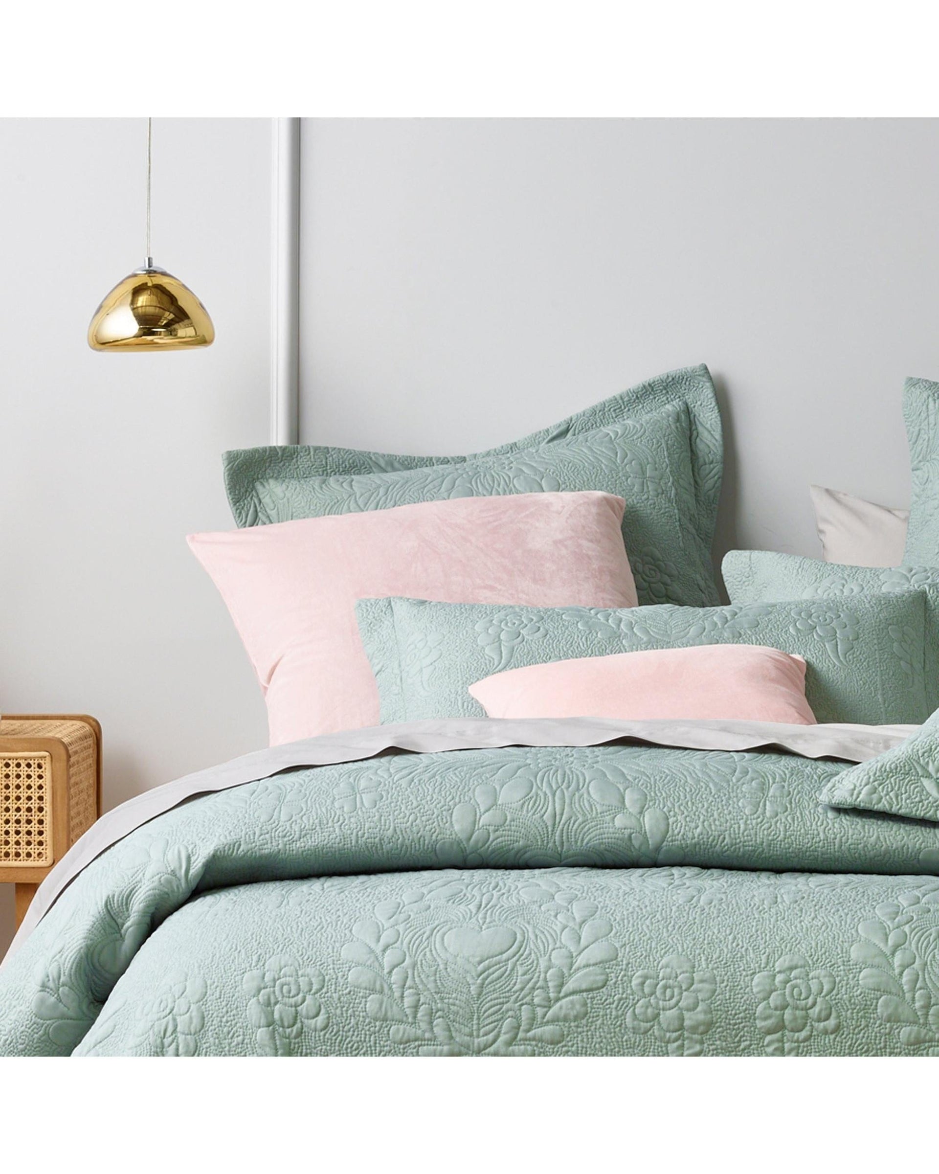 Bianca Bedding Comforter Bianca Bedding FLORIDA BEDSPREAD SET SAGE