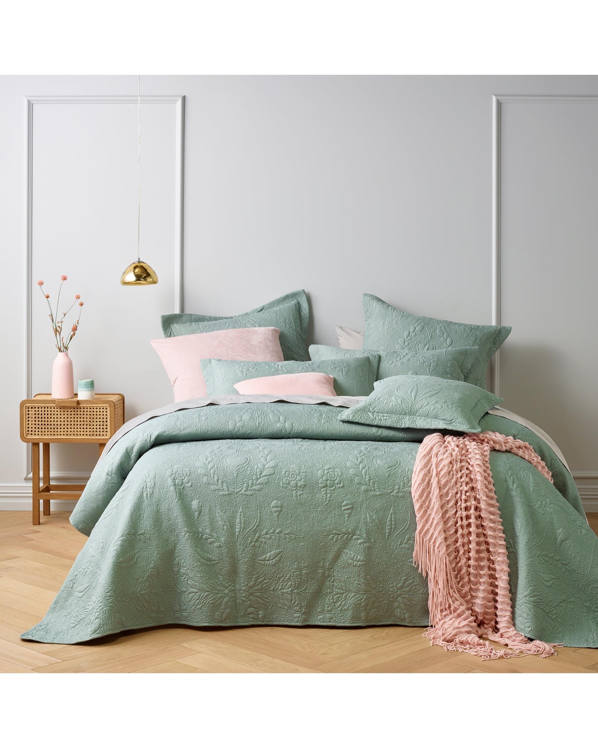 Bianca Bedding Comforter Bianca Bedding FLORIDA BEDSPREAD SET SAGE