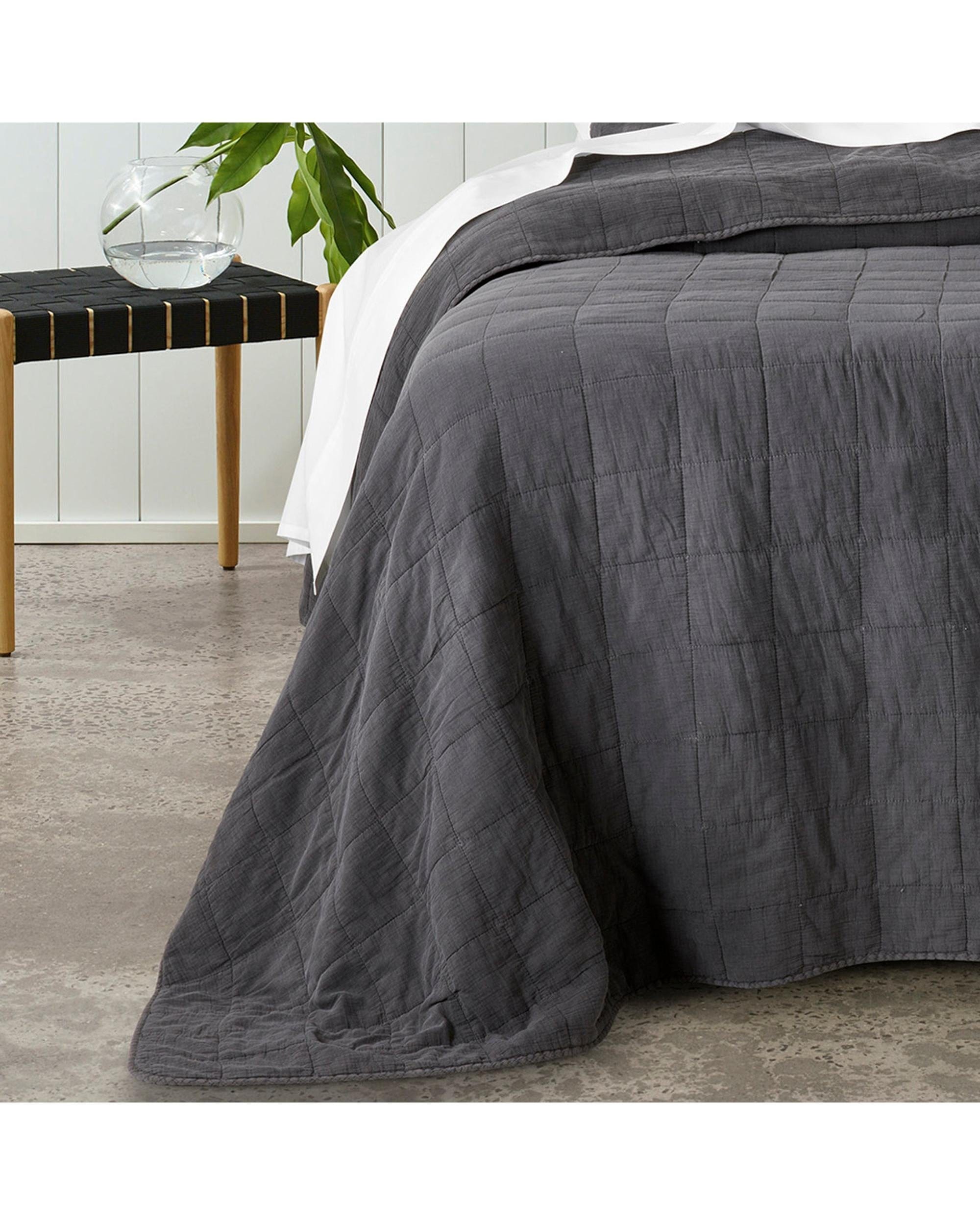 Bianca Bedding Coverlet Bianca Bedding GERALDTON COVERLET SET COAL