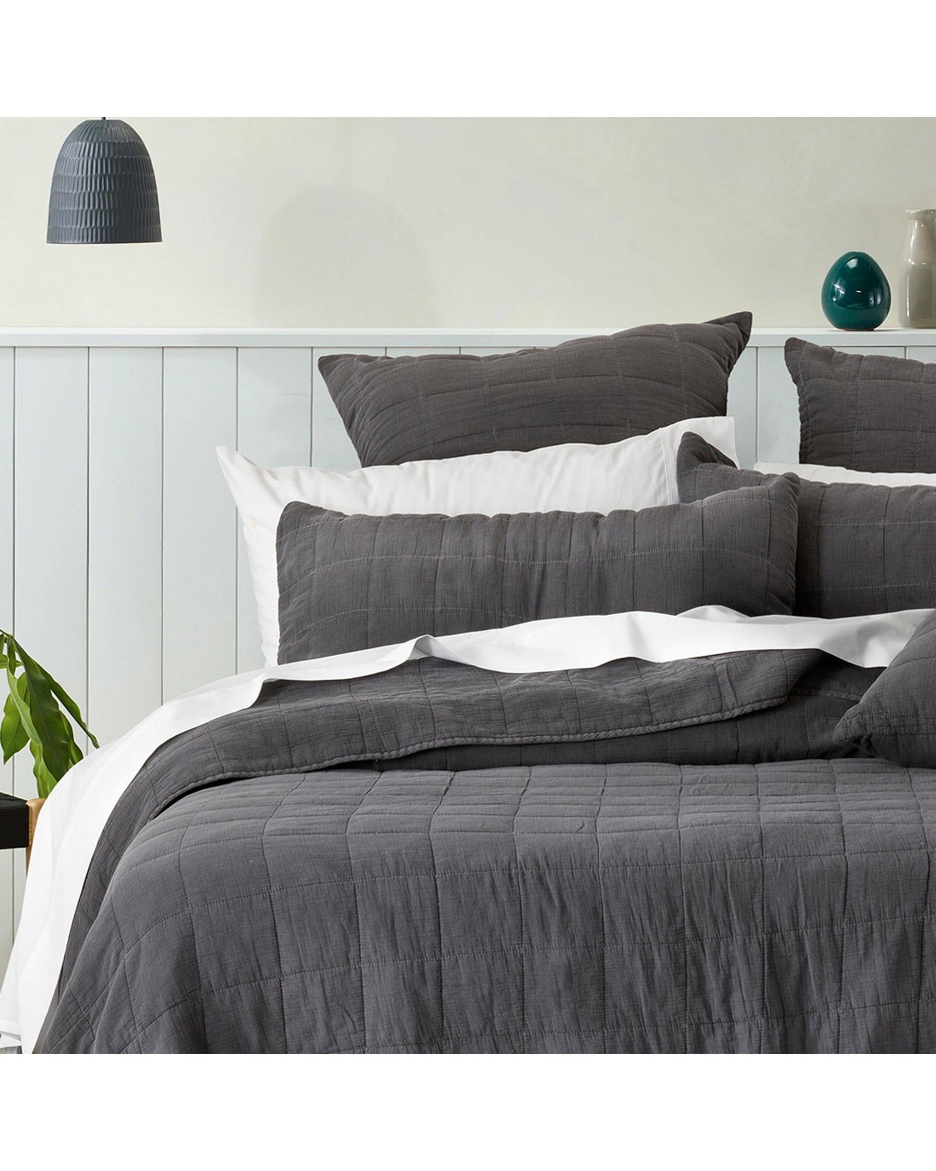 Bianca Bedding Coverlet Bianca Bedding GERALDTON COVERLET SET COAL