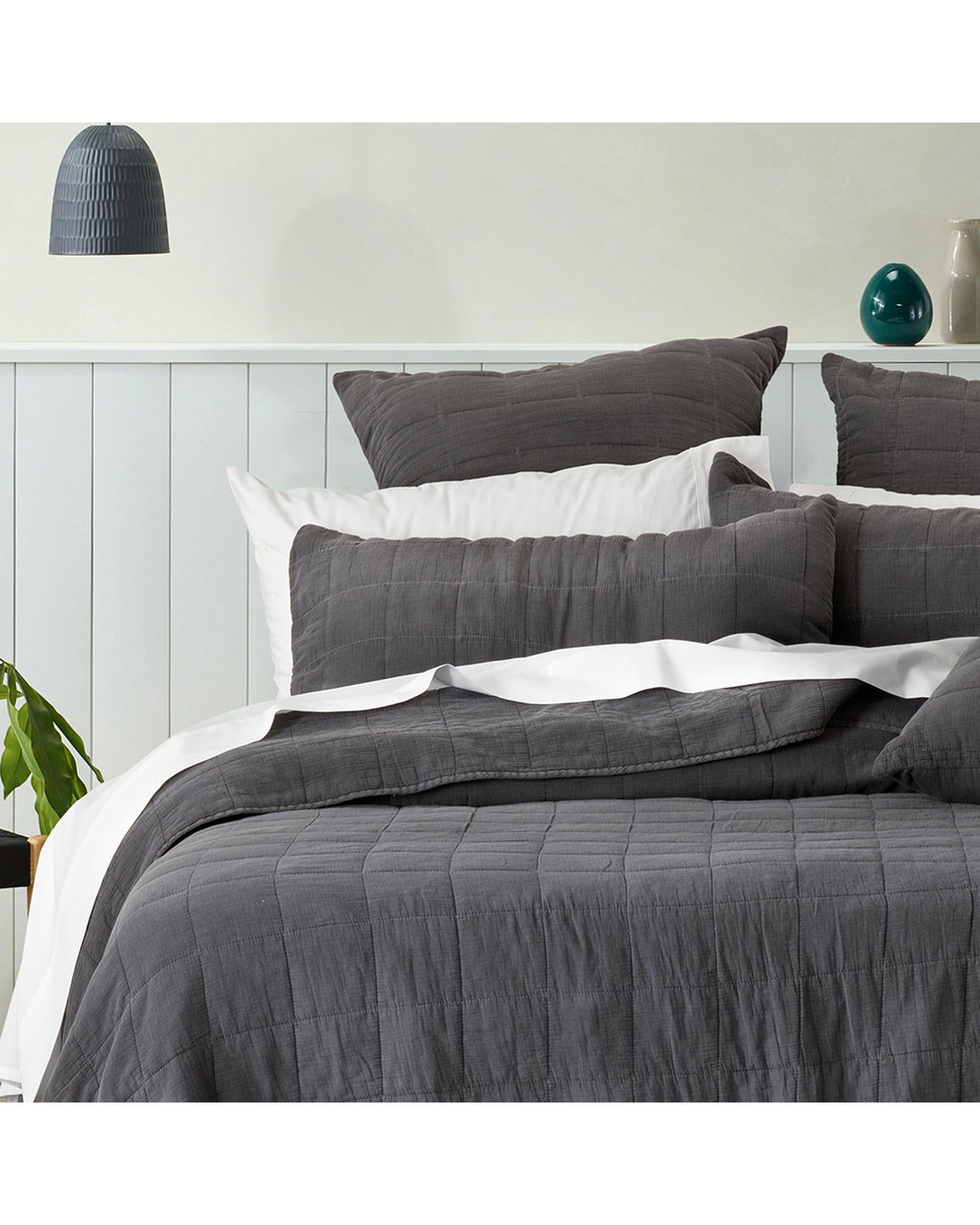Bianca Bedding Coverlet Bianca Bedding GERALDTON COVERLET SET COAL