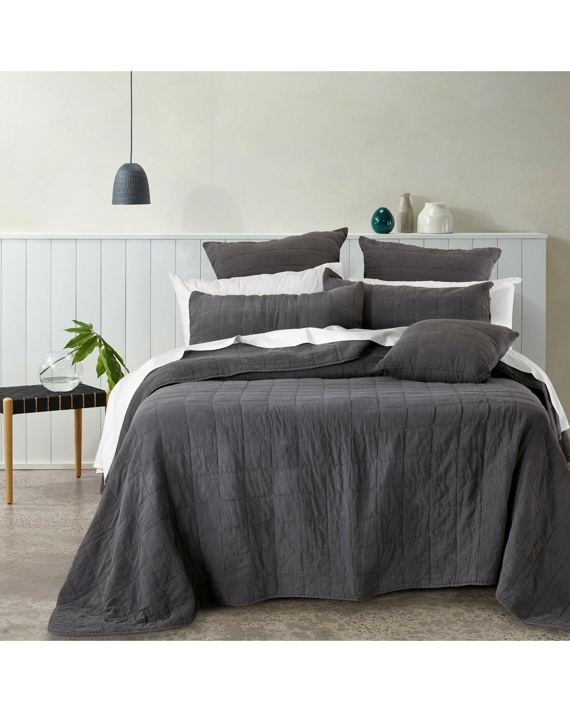 Bianca Bedding Coverlet Bianca Bedding GERALDTON COVERLET SET COAL