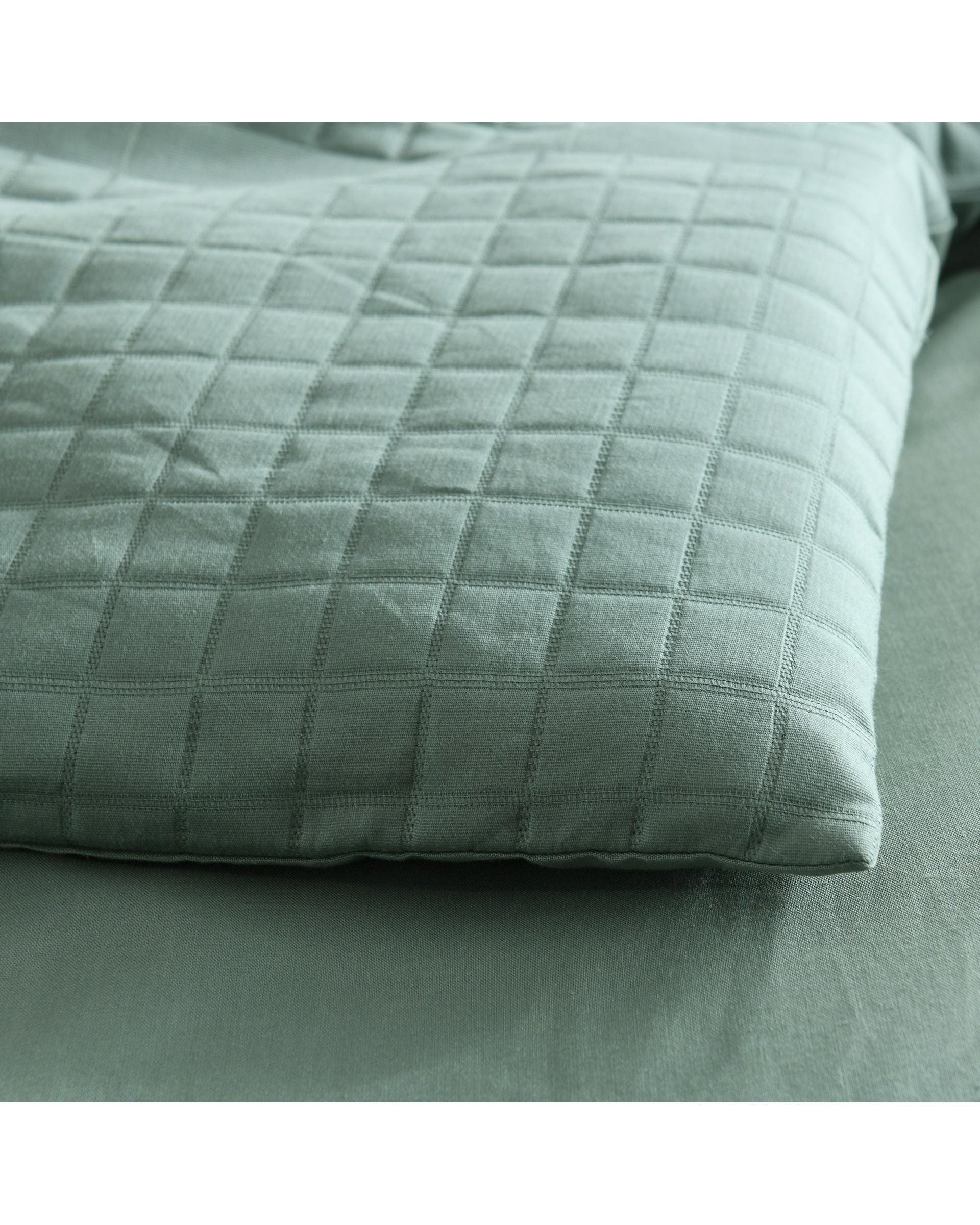 Bianca Bedding Quilt Cover Bianca Bedding JASPER QUILT COVER SET GREEN