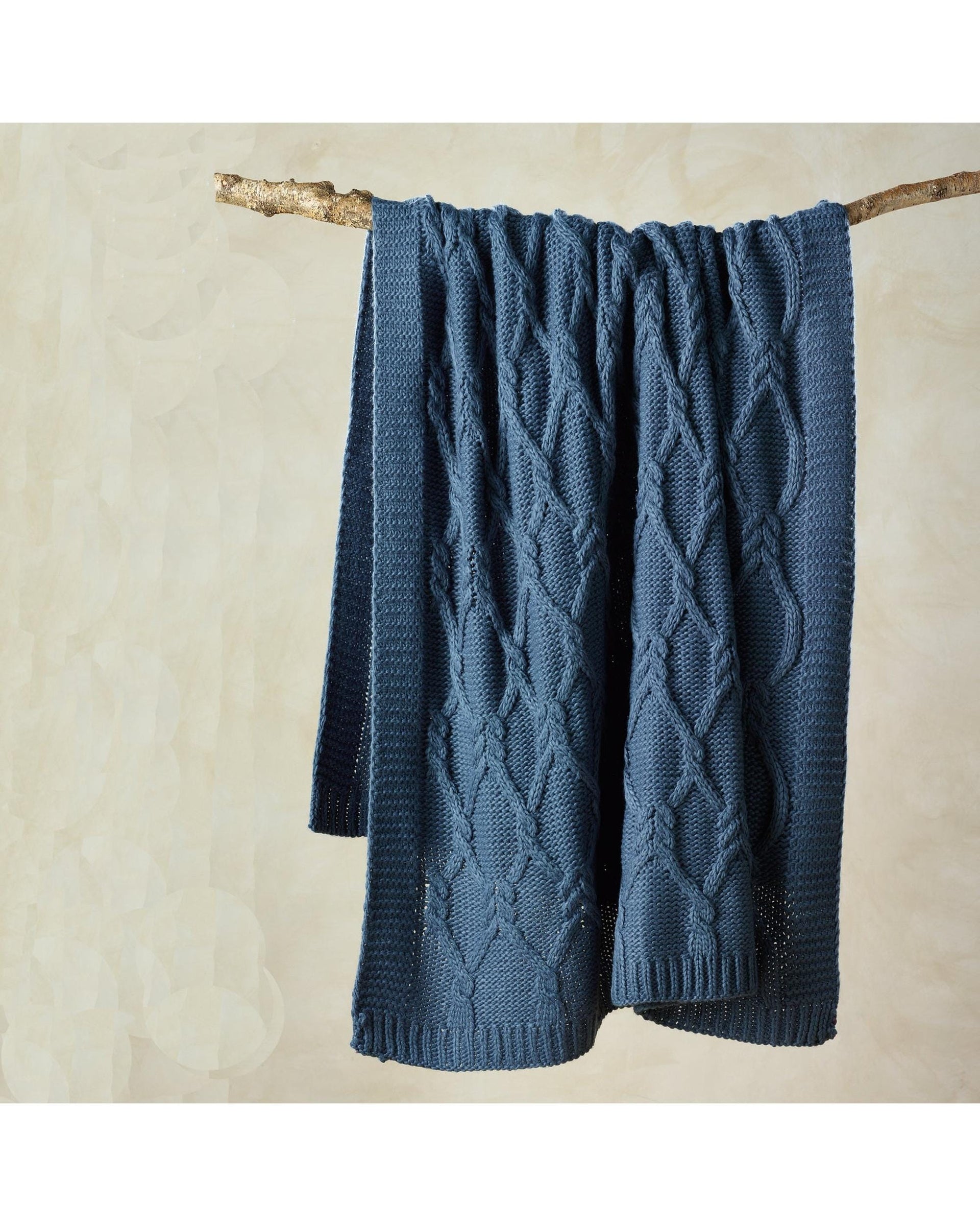 Bianca Bedding Blanket Bianca Bedding JOHNSON THROW RUG DENIM