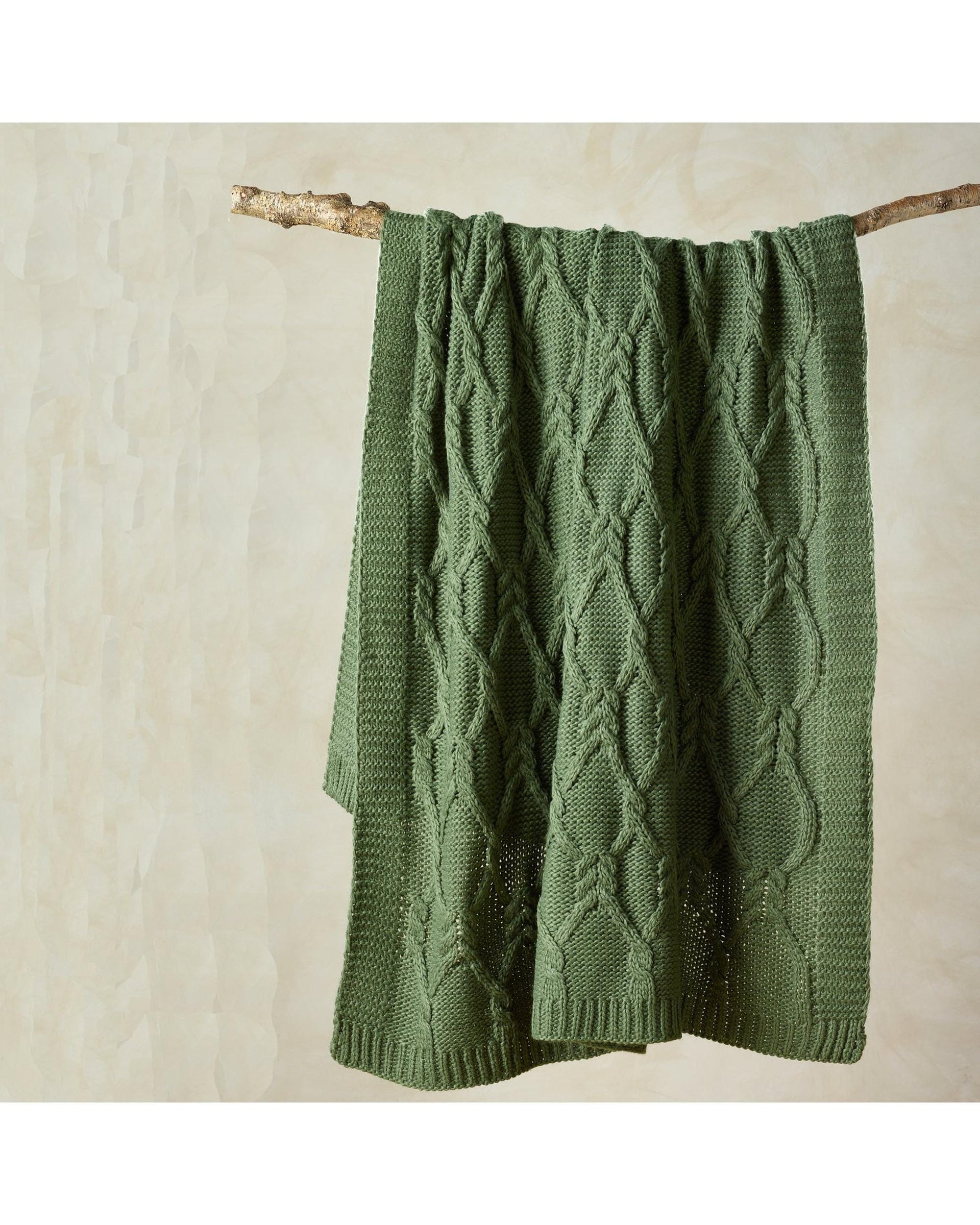 Bianca Bedding Blanket Bianca Bedding JOHNSON THROW RUG OLIVE