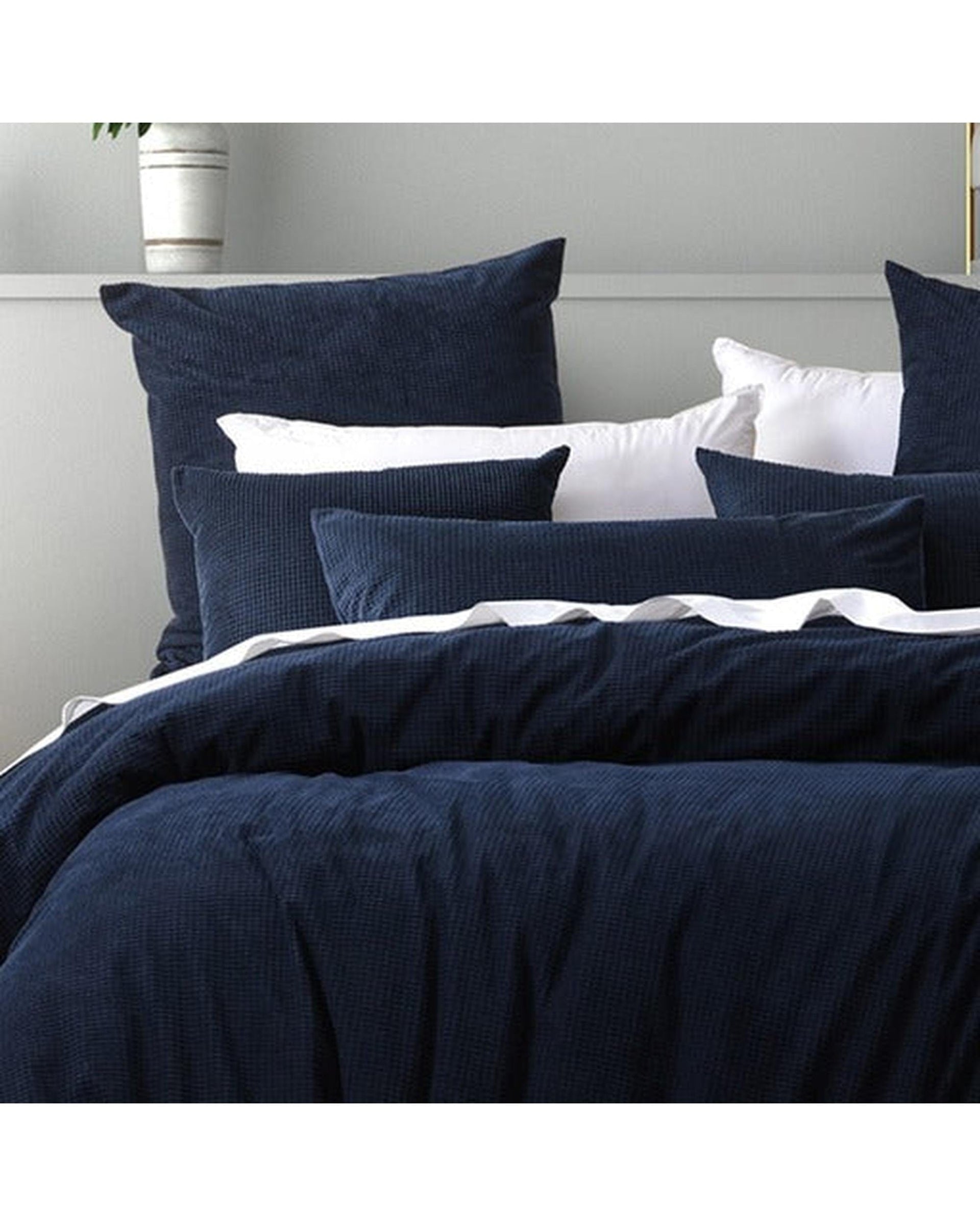 Bianca Bedding Quilt Cover Bianca Bedding Lebron Indigo Polyester Quilt Cover Set