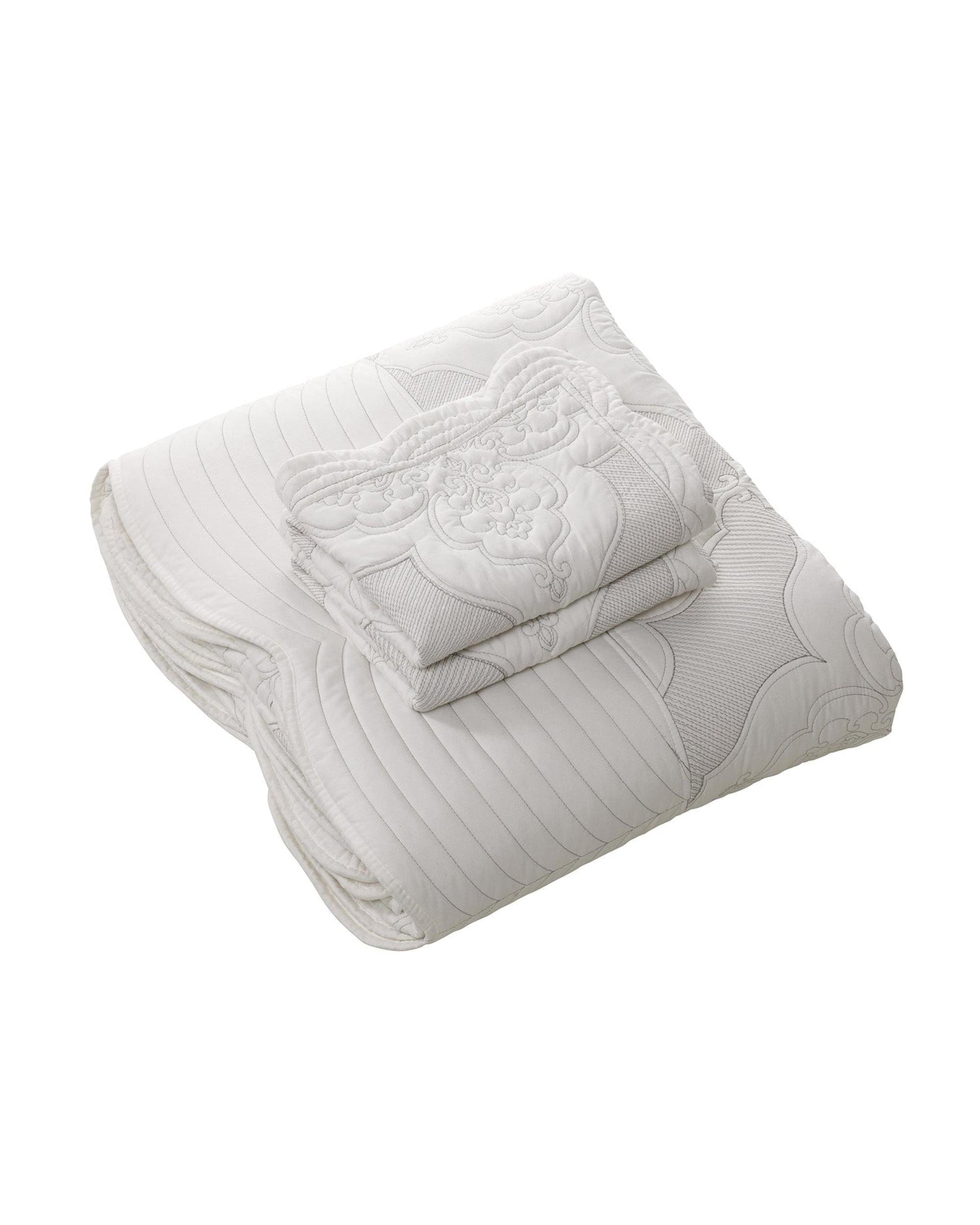 Bianca Bedding Comforter Bianca Bedding MADISON BEDSPREAD SET WHITE