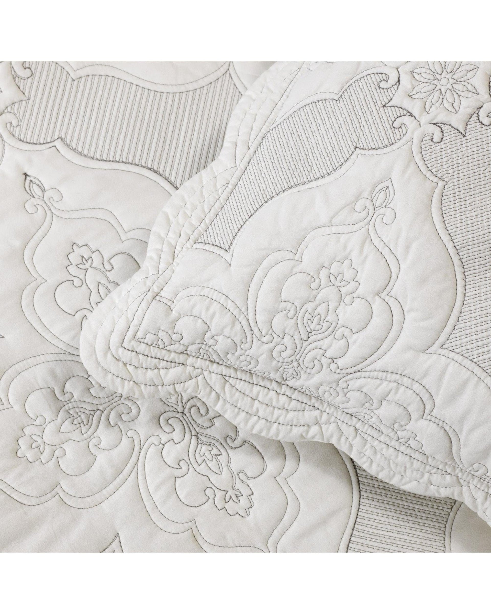 Bianca Bedding Comforter Bianca Bedding MADISON BEDSPREAD SET WHITE