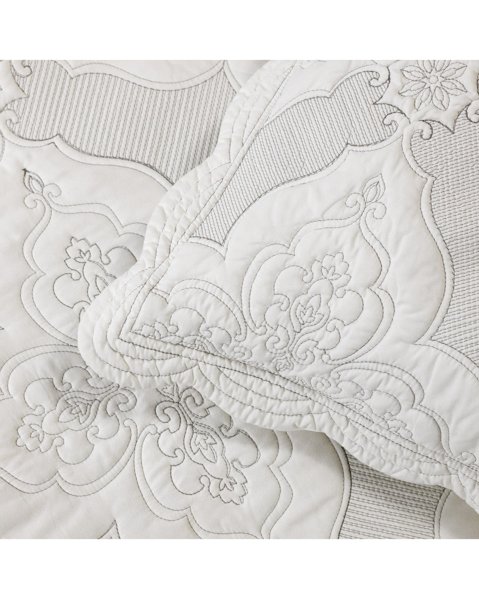 Bianca Bedding Comforter Bianca Bedding MADISON BEDSPREAD SET WHITE